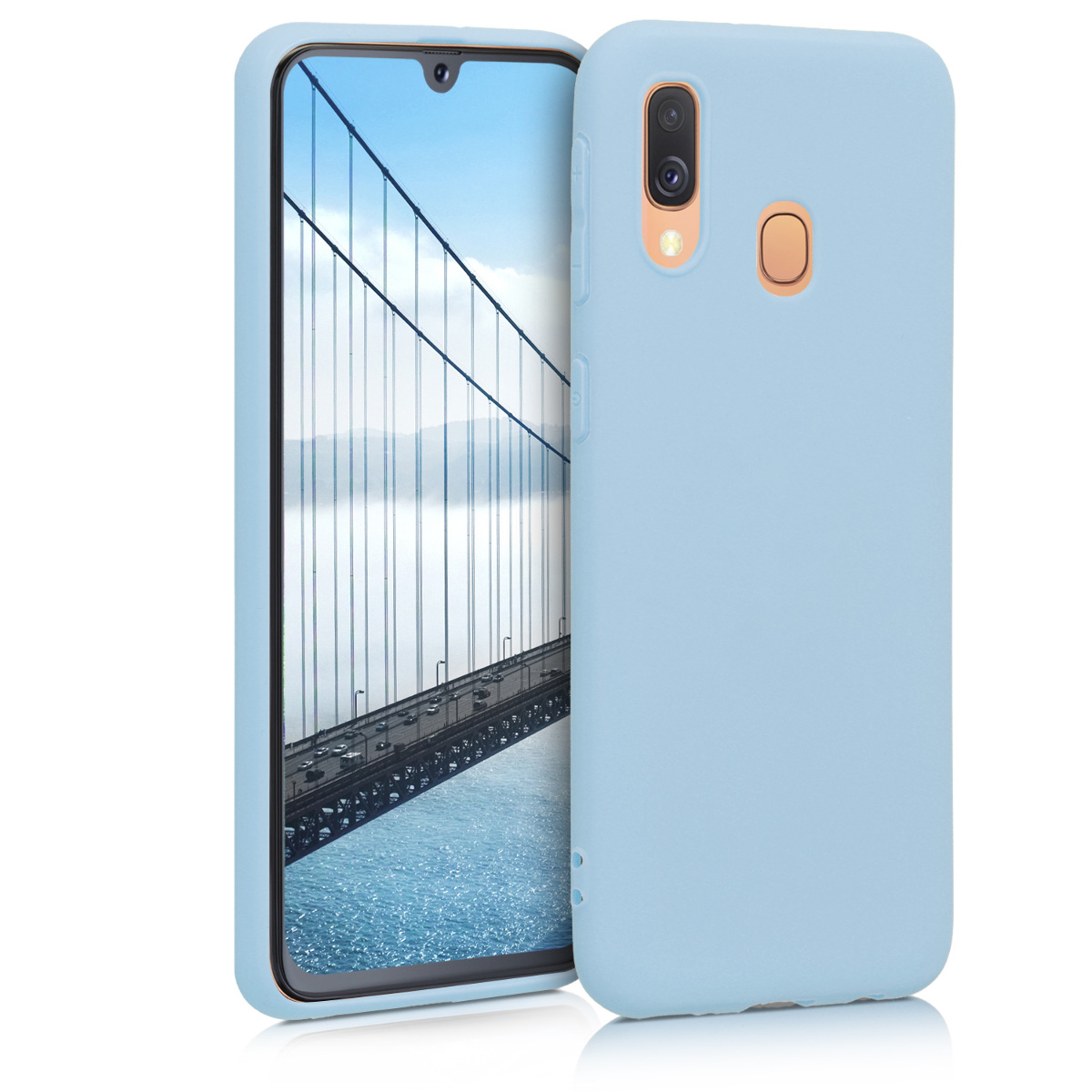 Kryt na mobil Samsung Galaxy A40 kwmobile TPU Matná světle modrá