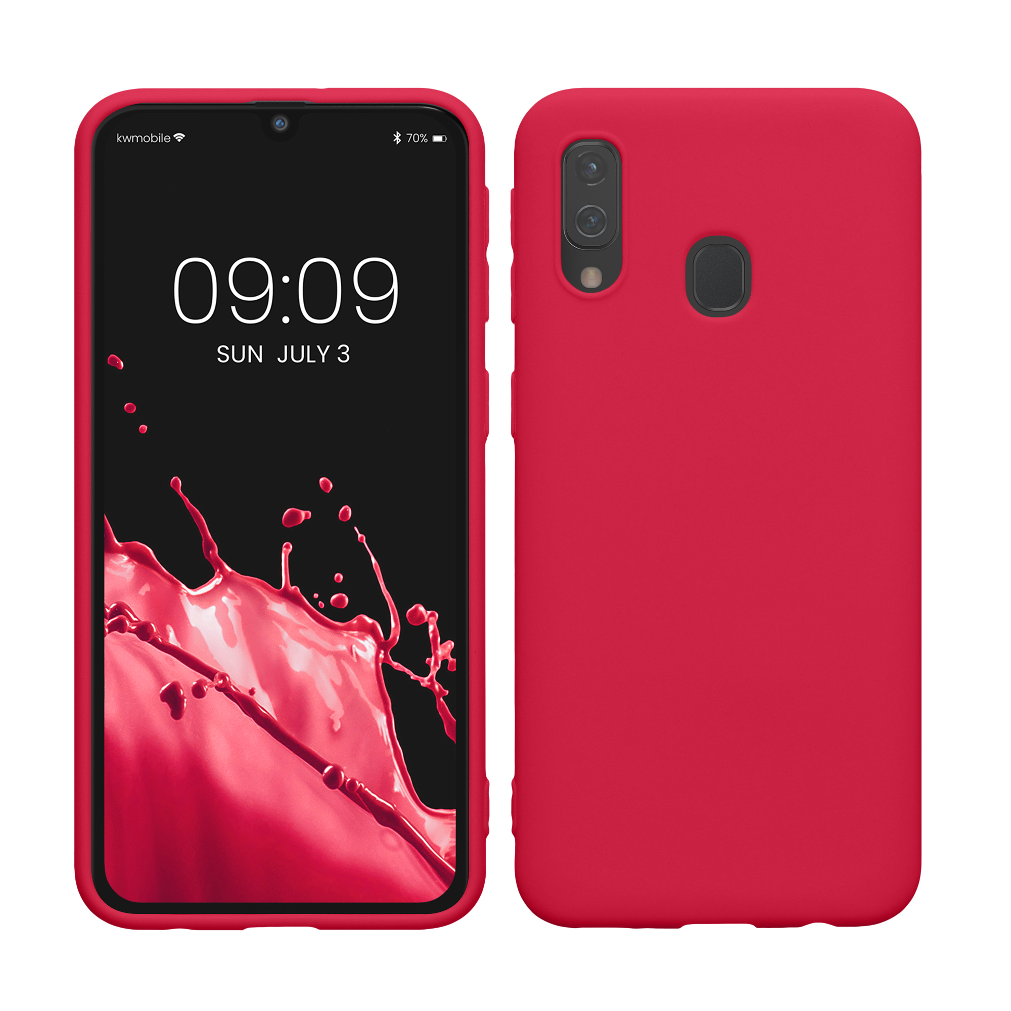 Kryt na mobil Samsung Galaxy A40 kwmobile TPU Neonová růžová