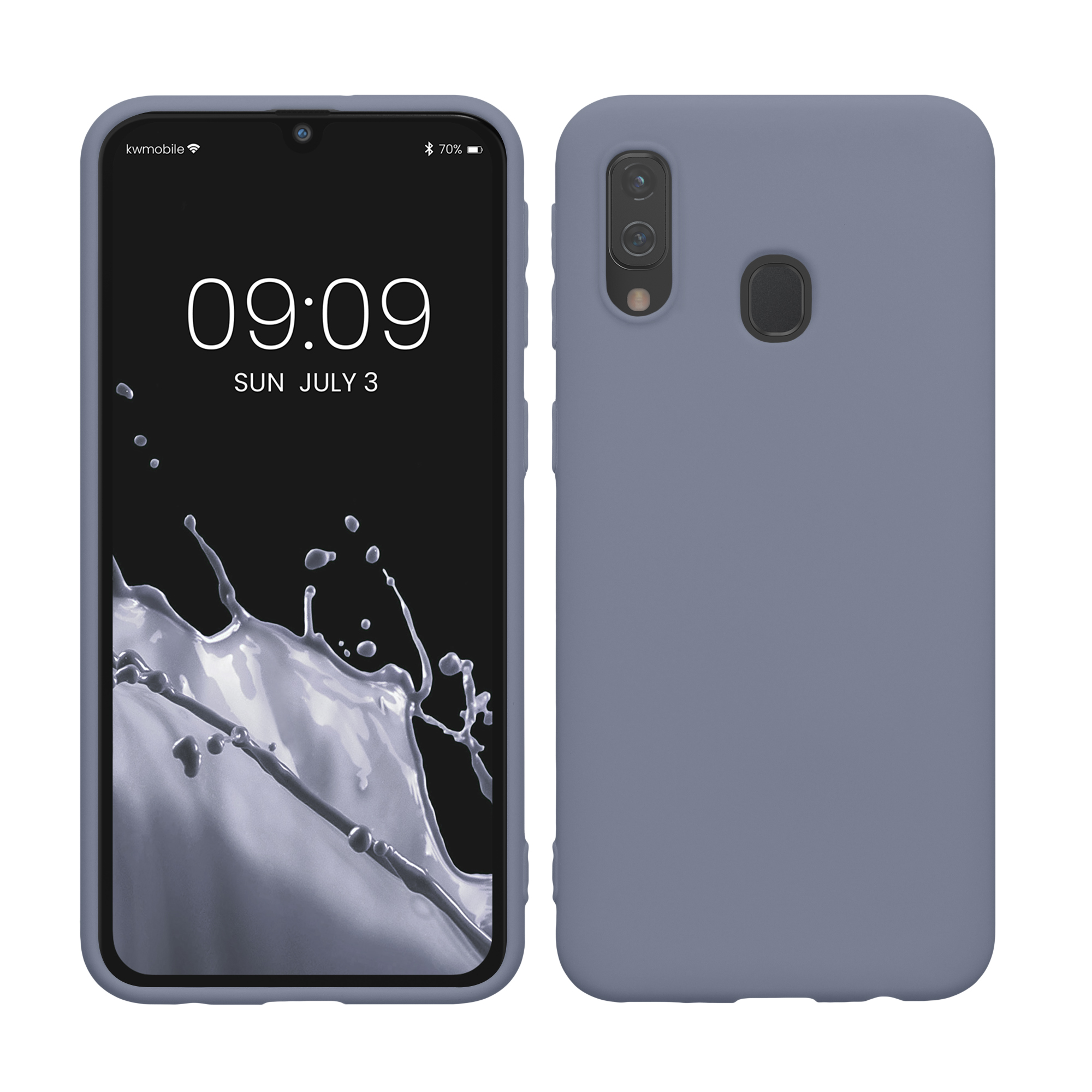 Kryt na mobil Samsung Galaxy A40 kwmobile TPU Levandulová šedá