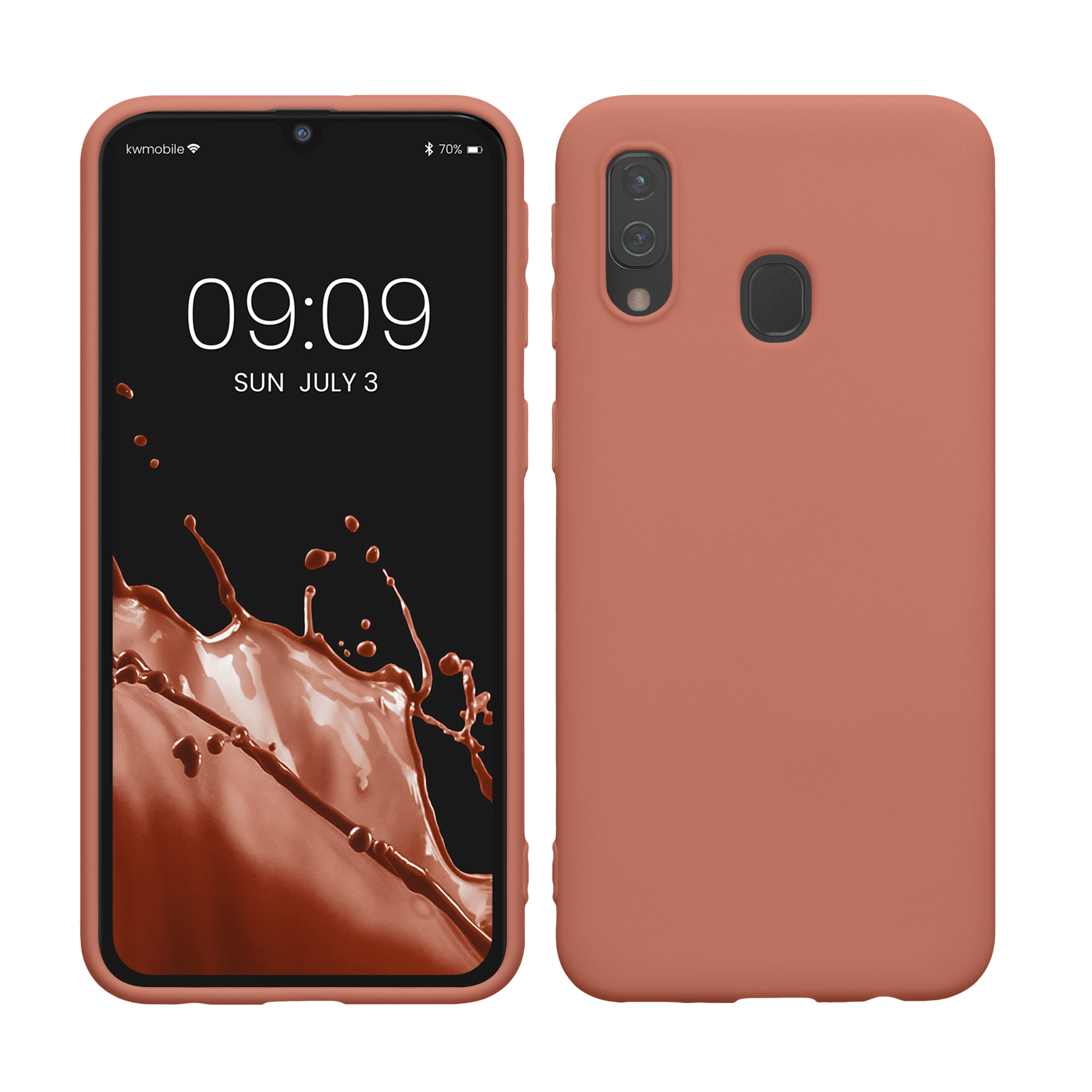 Kryt na mobil Samsung Galaxy A40 kwmobile TPU Zimní růžová