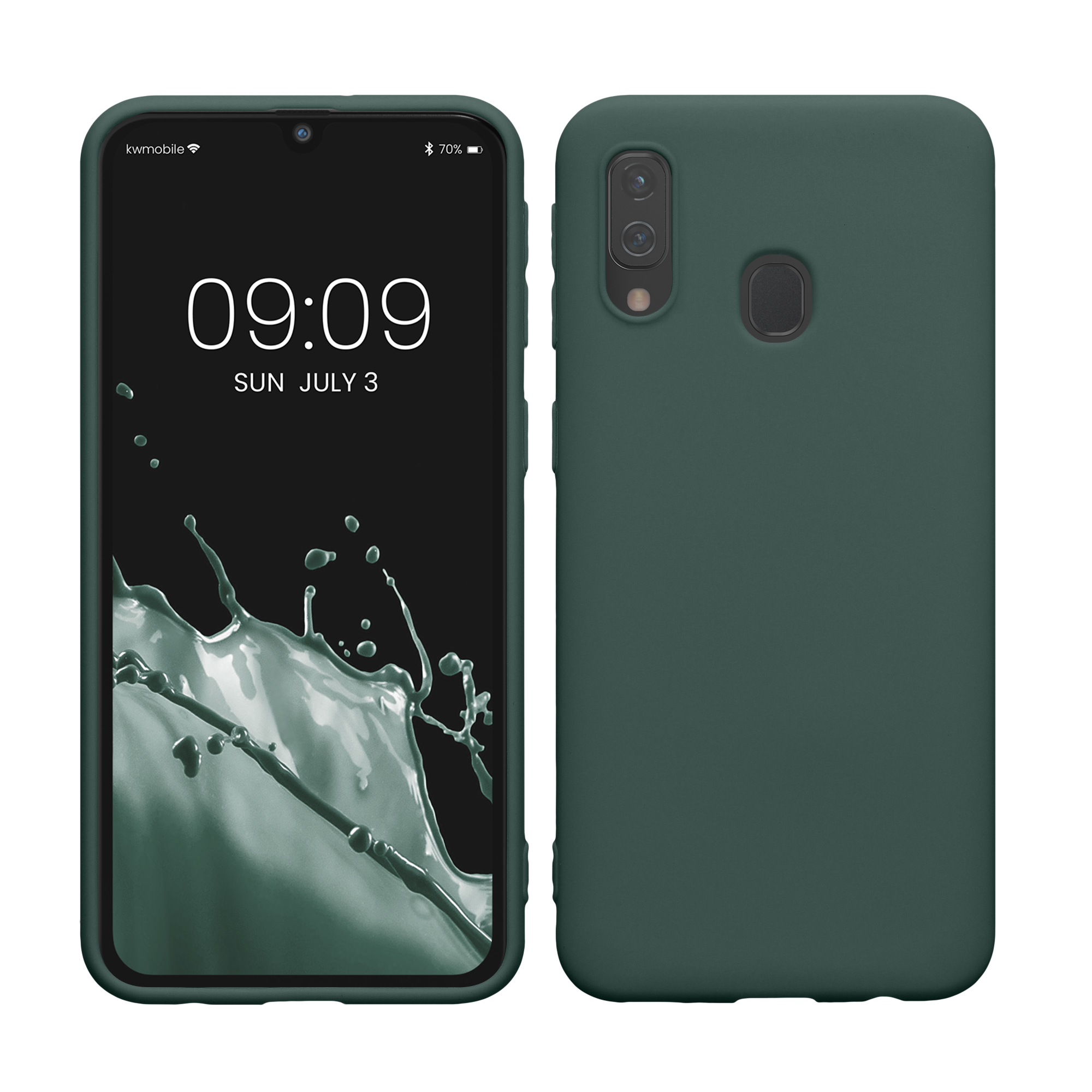 Kryt na mobil Samsung Galaxy A40 kwmobile TPU Mechová zelená