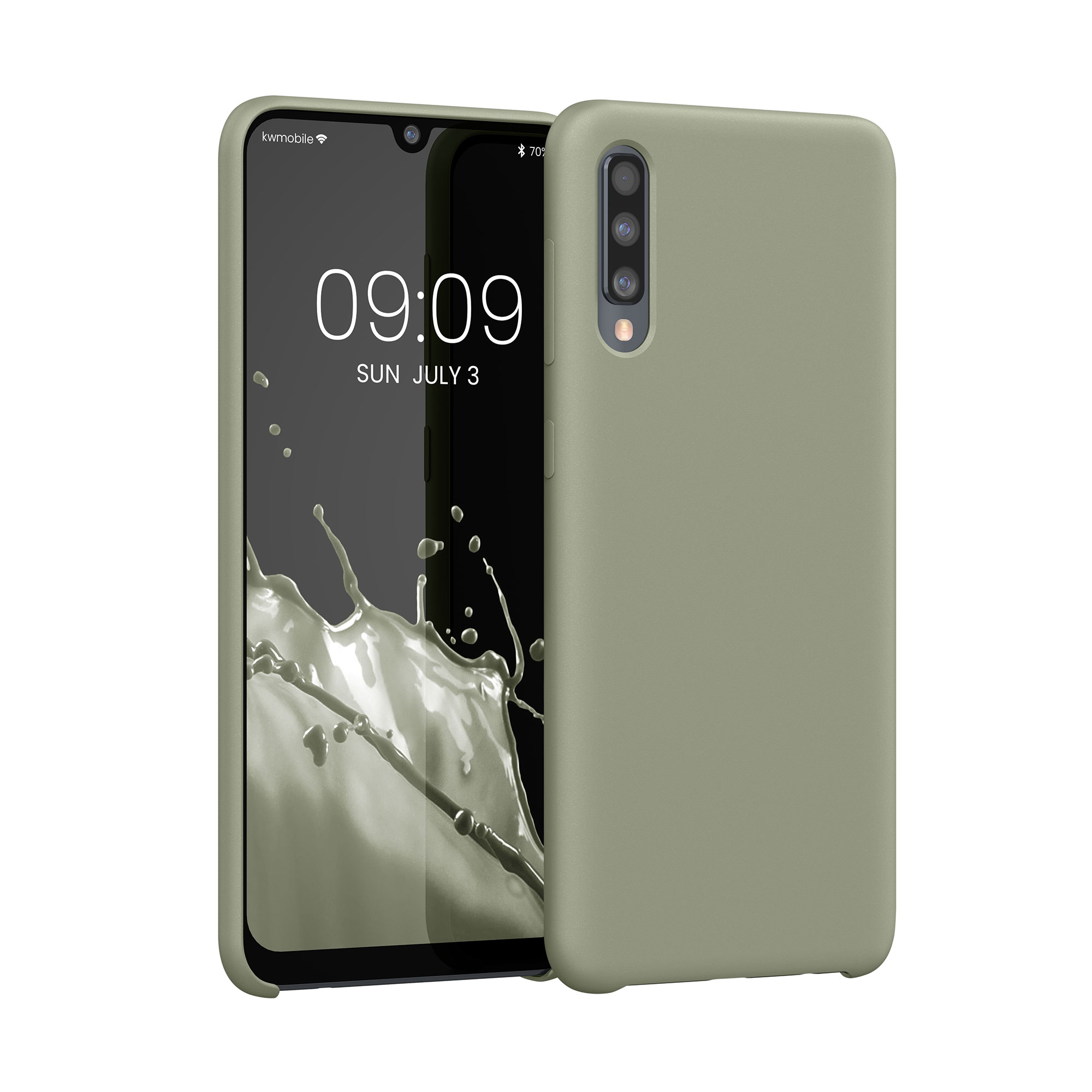 Kryt na mobil Samsung Galaxy A50 kwmobile TPU Šedo-zelená