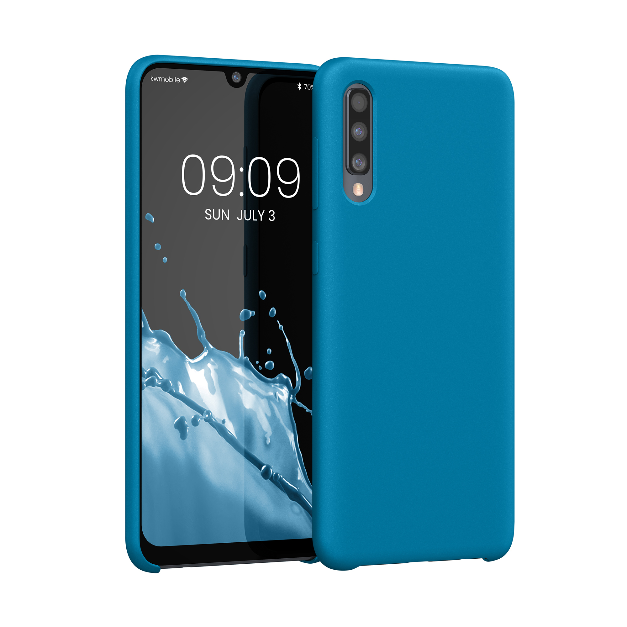 Kryt na mobil Samsung Galaxy A50 kwmobile TPU Karibská modrá