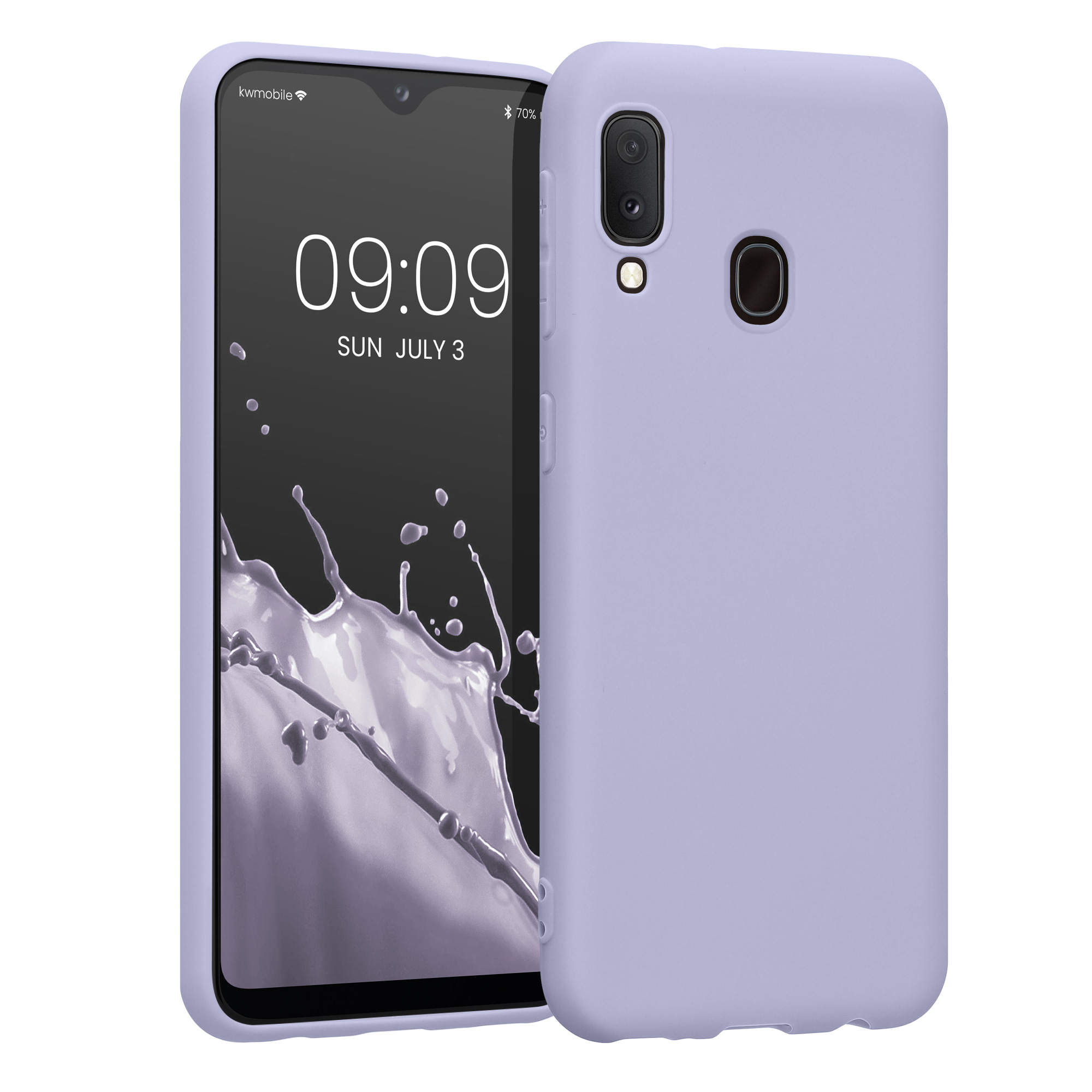 Kryt na mobil Samsung Galaxy A20e kwmobile TPU světle levandulový