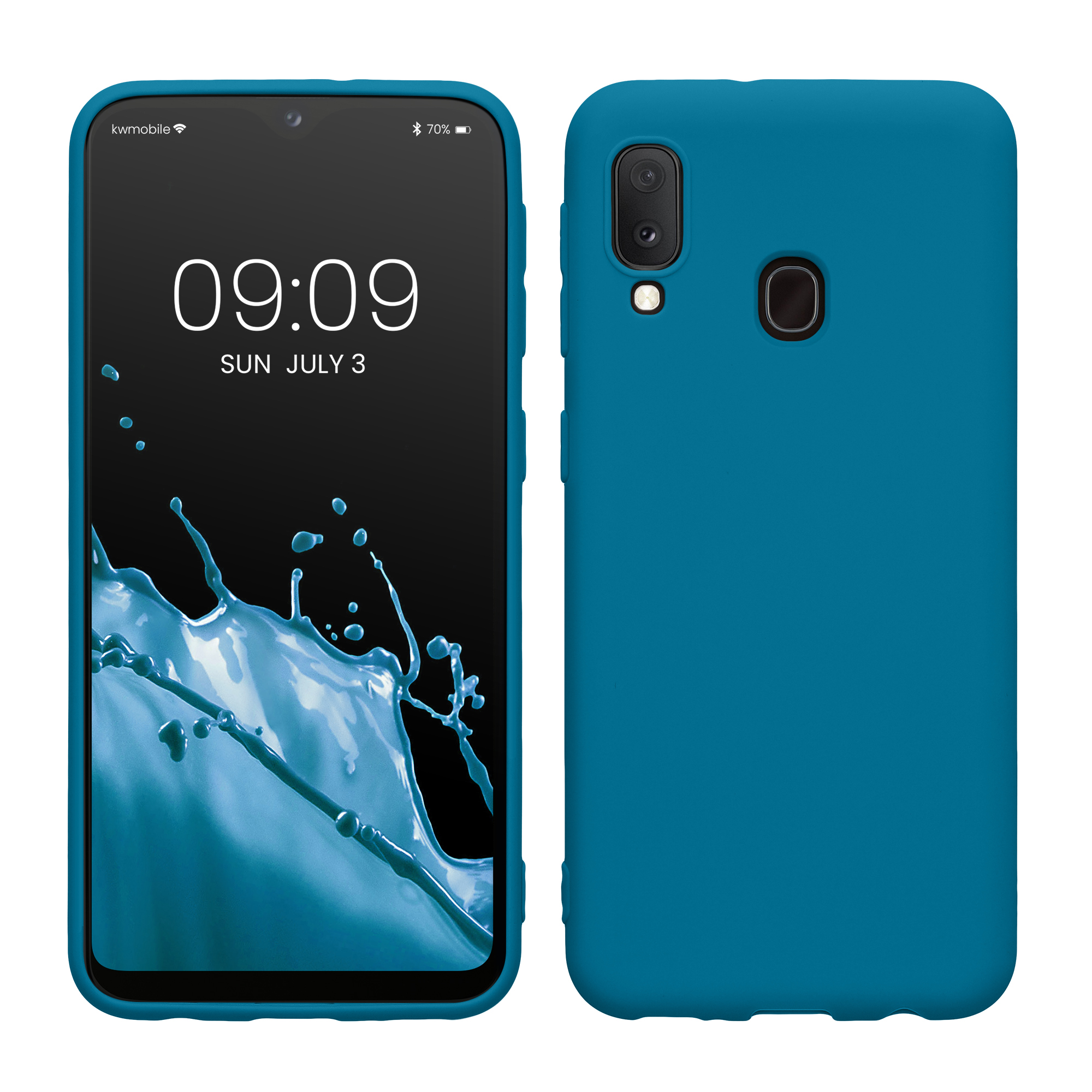Kryt na mobil Samsung Galaxy A20e kwmobile TPU karibsky modrý