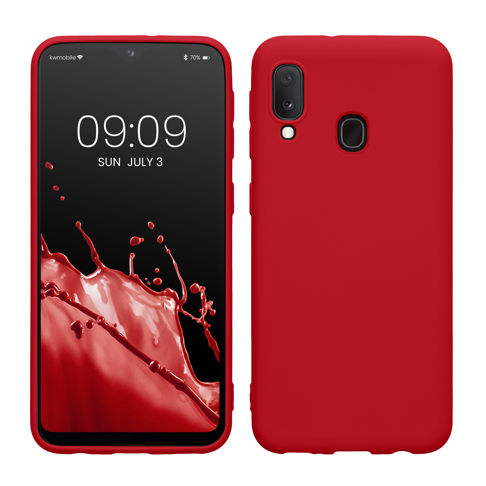 Kryt na mobil Samsung Galaxy A20e kwmobile TPU klasicky červený