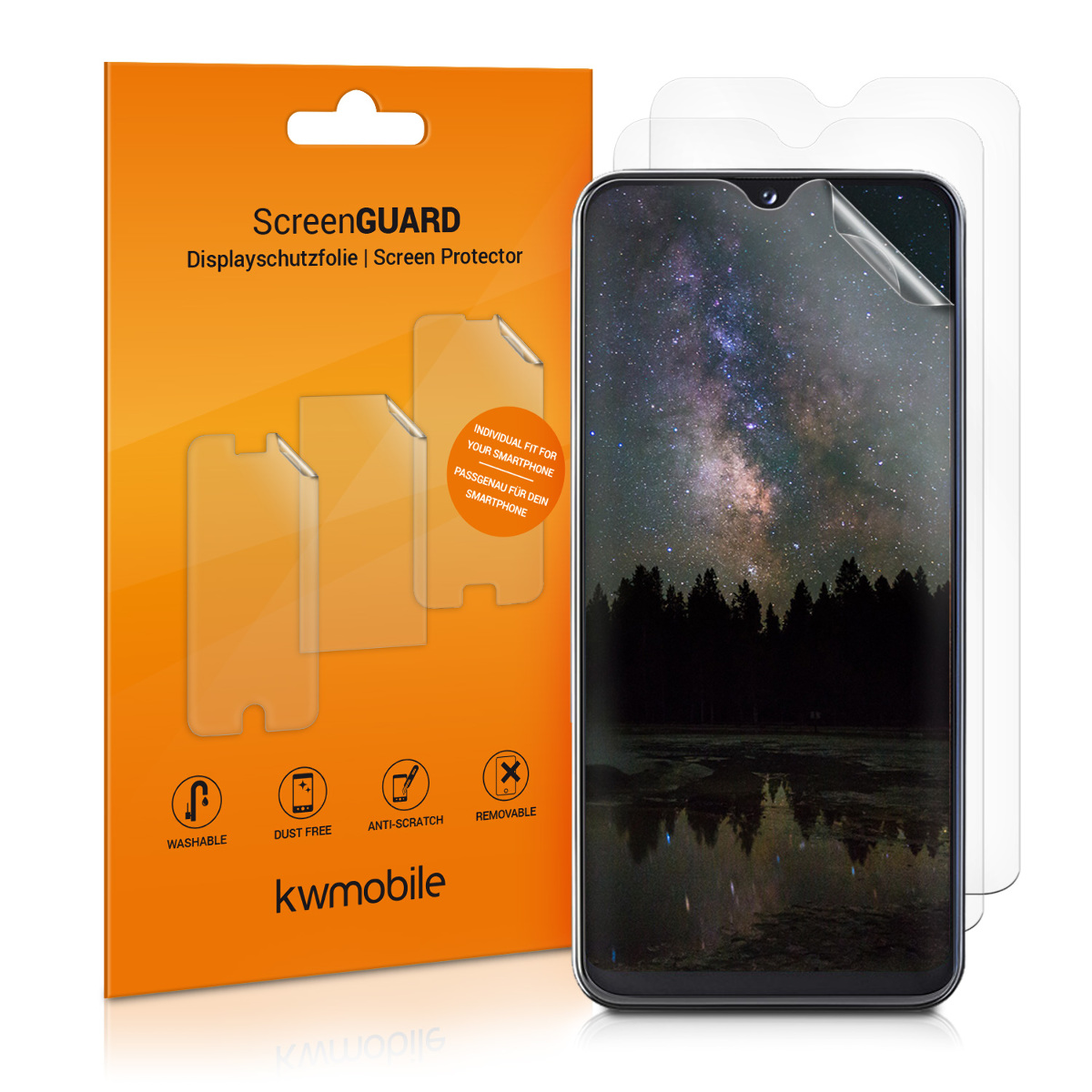 Ochranné fólie Samsung Galaxy A20e kwmobile 3 ks transparentní