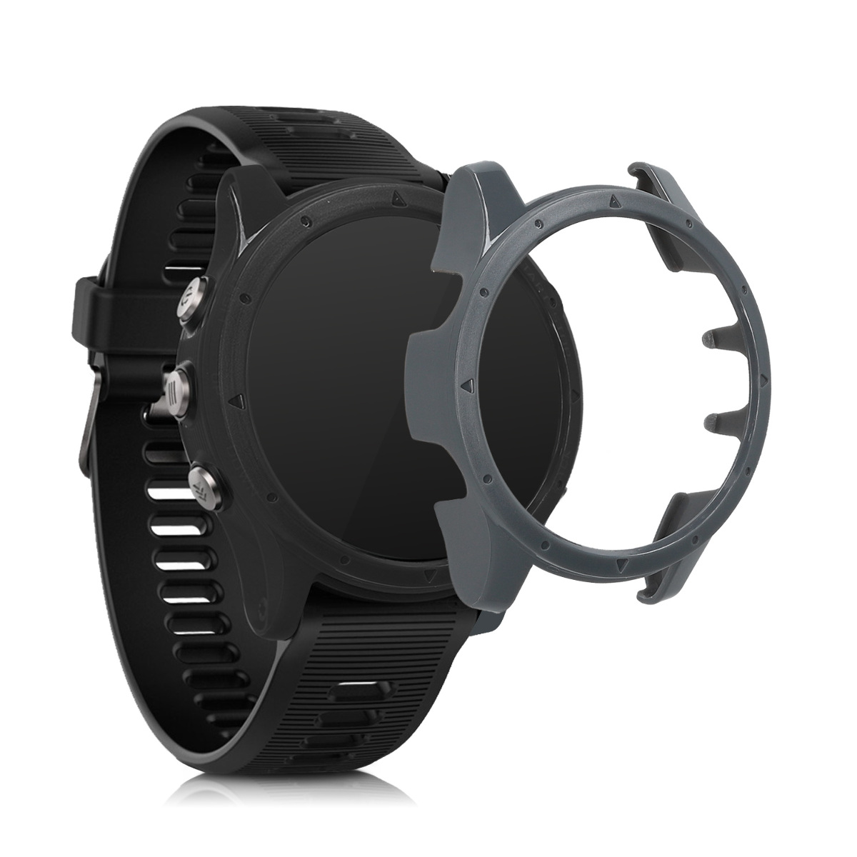Silikonový rámeček Garmin Forerunner 935 / 945 kwmobile 2 ks černá / šedá