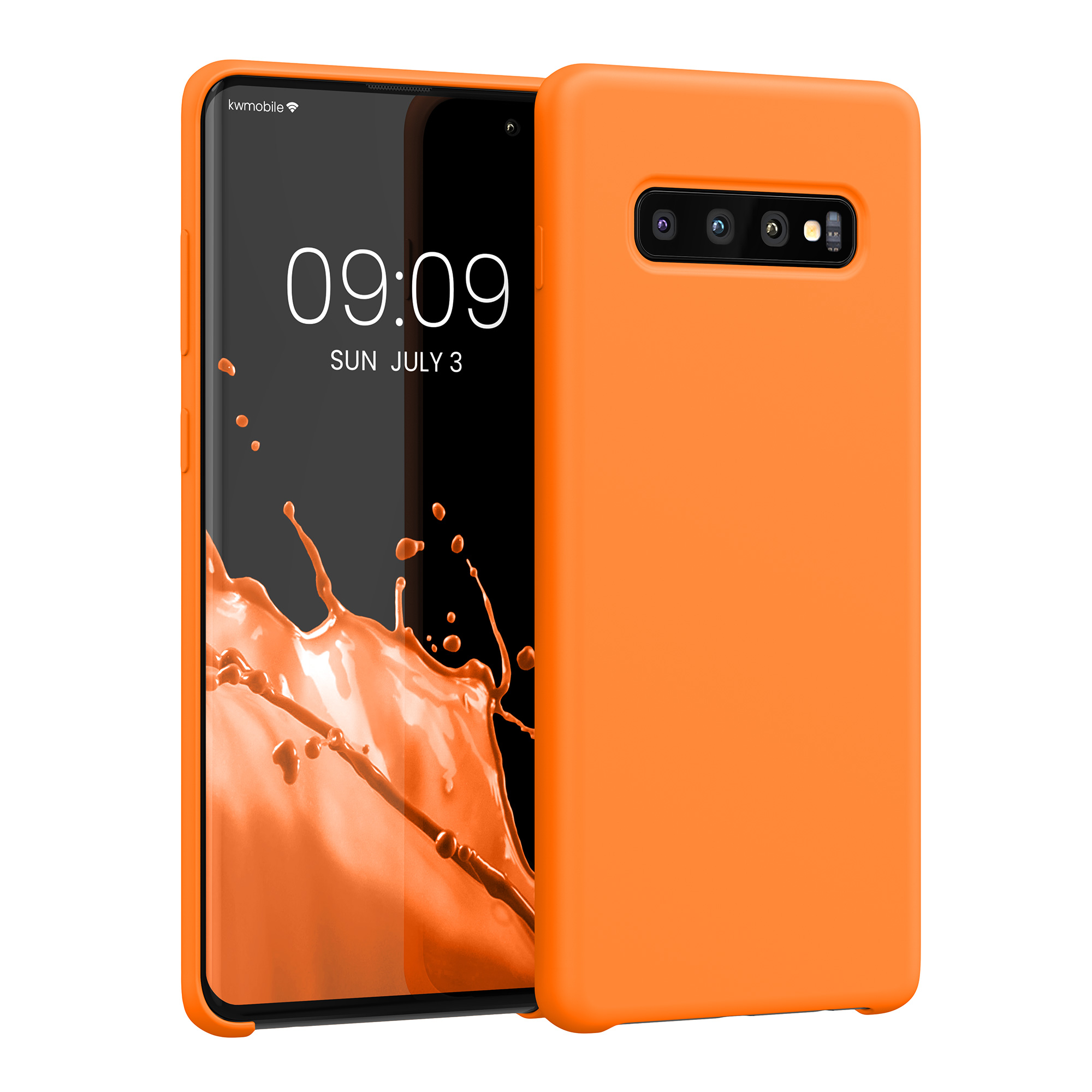 Kryt na mobil Samsung Galaxy S10 Plus / S10+ kwmobile TPU ovocně oranžový