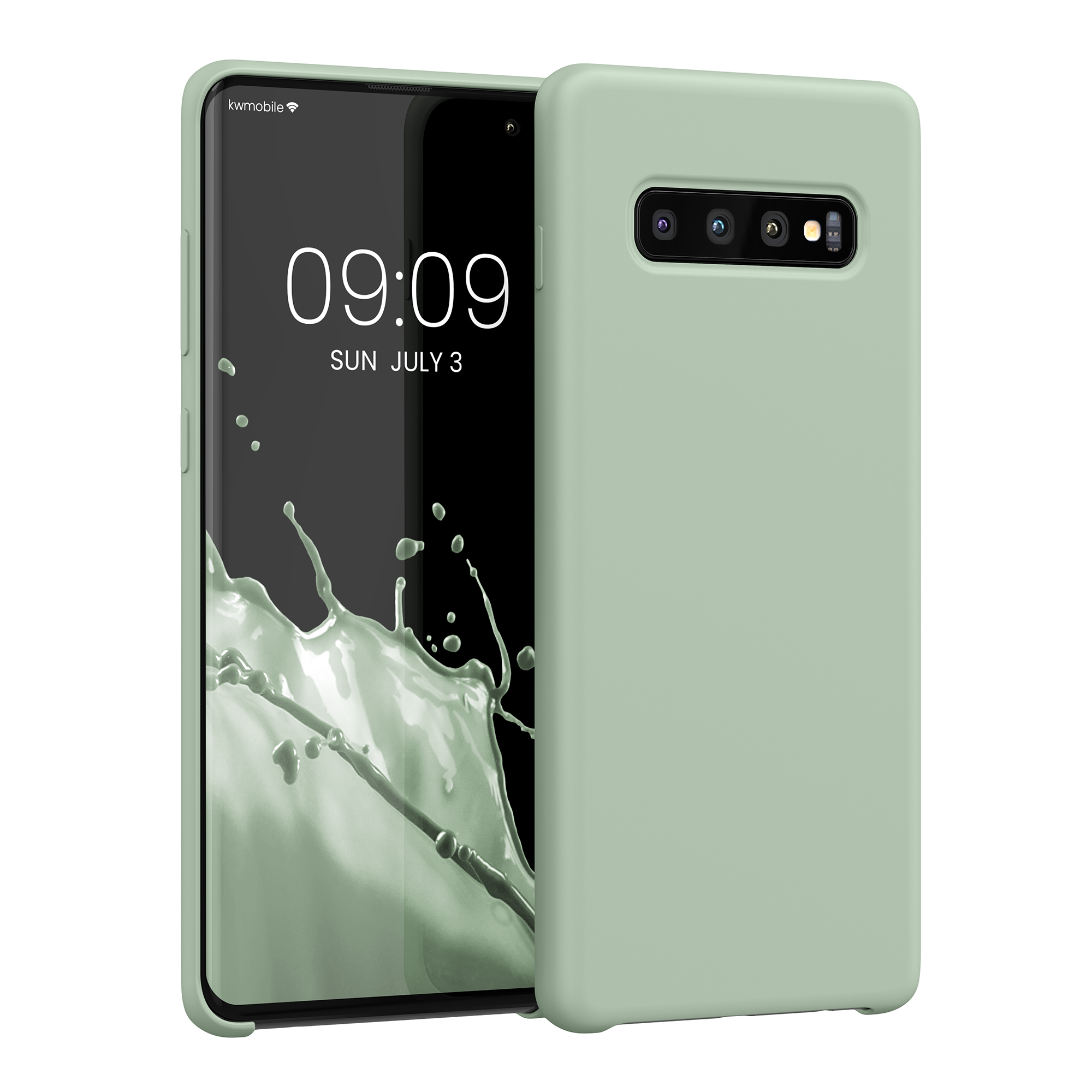 Kryt na mobil Samsung Galaxy S10 Plus / S10+ kwmobile TPU šedozelený