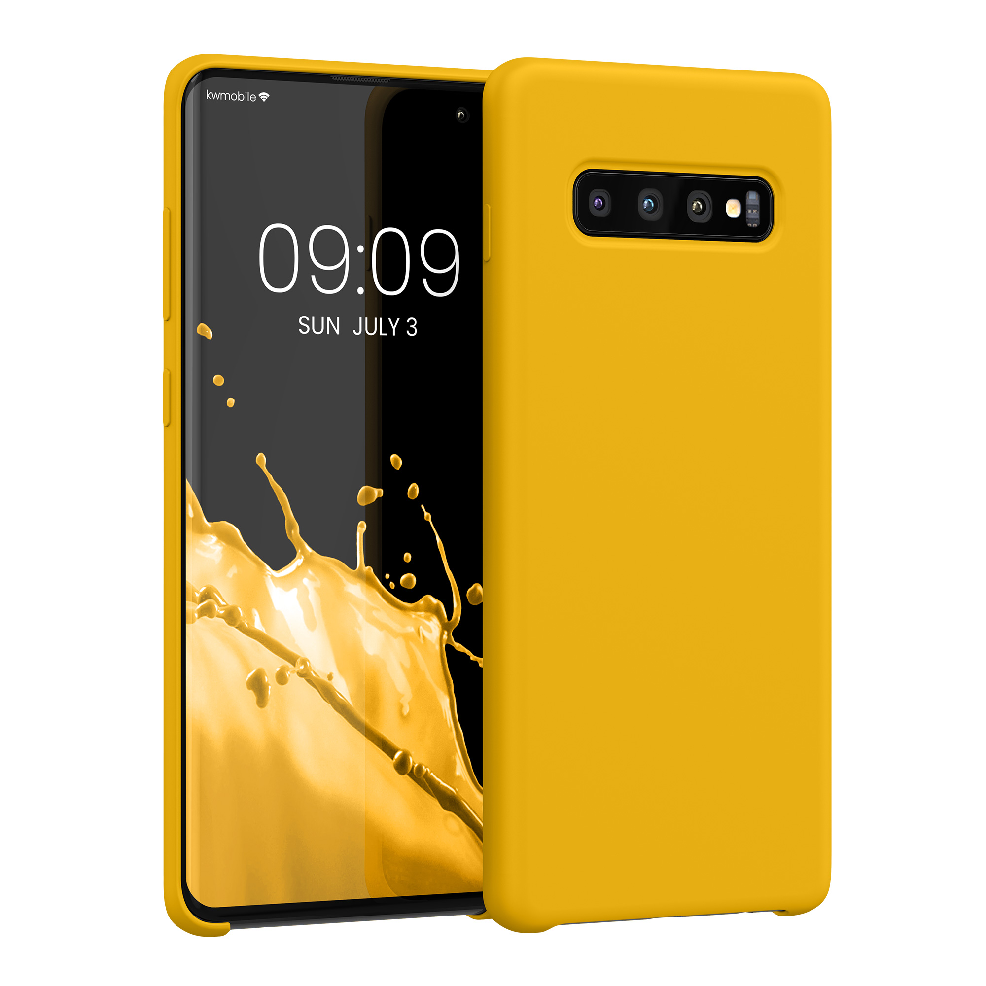 Kryt na mobil Samsung Galaxy S10 Plus / S10+ kwmobile TPU zářivě žlutý