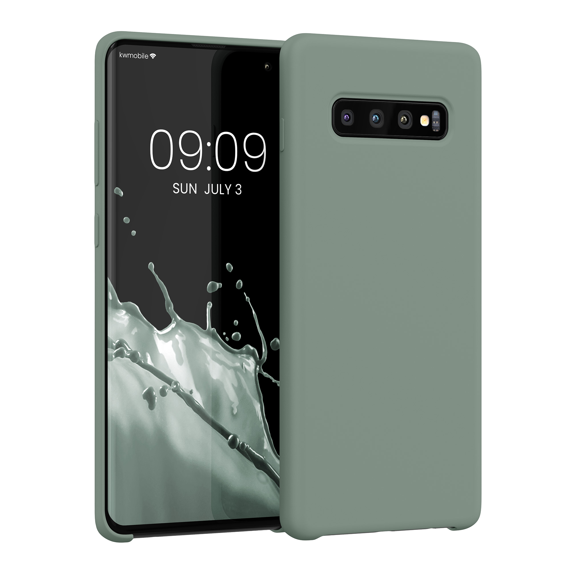 Kryt na mobil Samsung Galaxy S10 Plus / S10+ kwmobile TPU Rainwashed Green