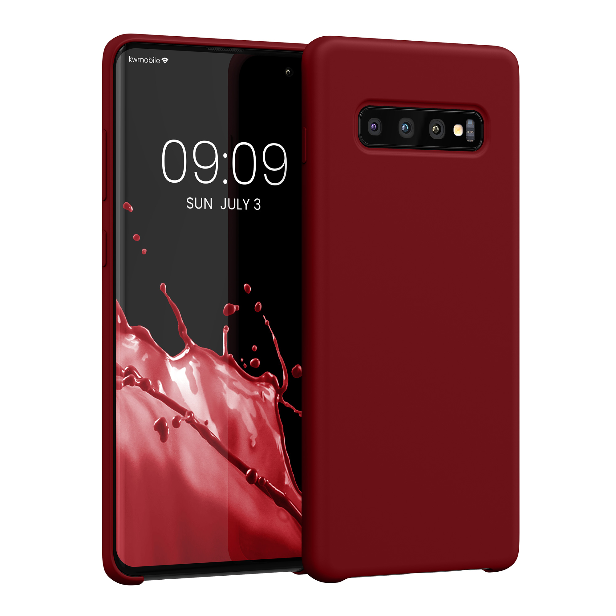 Kryt na mobil Samsung Galaxy S10 Plus / S10+ kwmobile TPU rebarborově červený