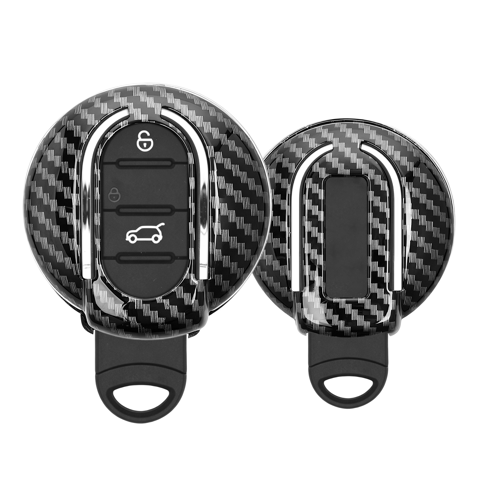 Pouzdro na autoklíč kwmobile pro Mini 3 Button - Karbonově černá