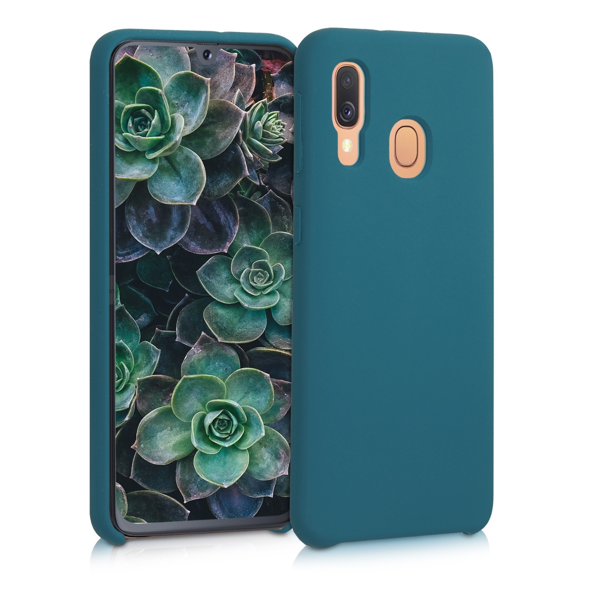Pouzdro pro Samsung Galaxy A40 kwmobile silikonové - matná petrolejová