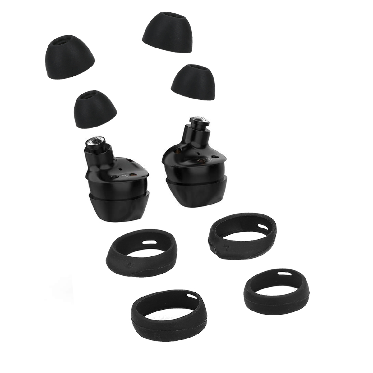 Silikonové špuntíky Samsung Galaxy Buds / Buds Plus kwmobile 4 ks černý