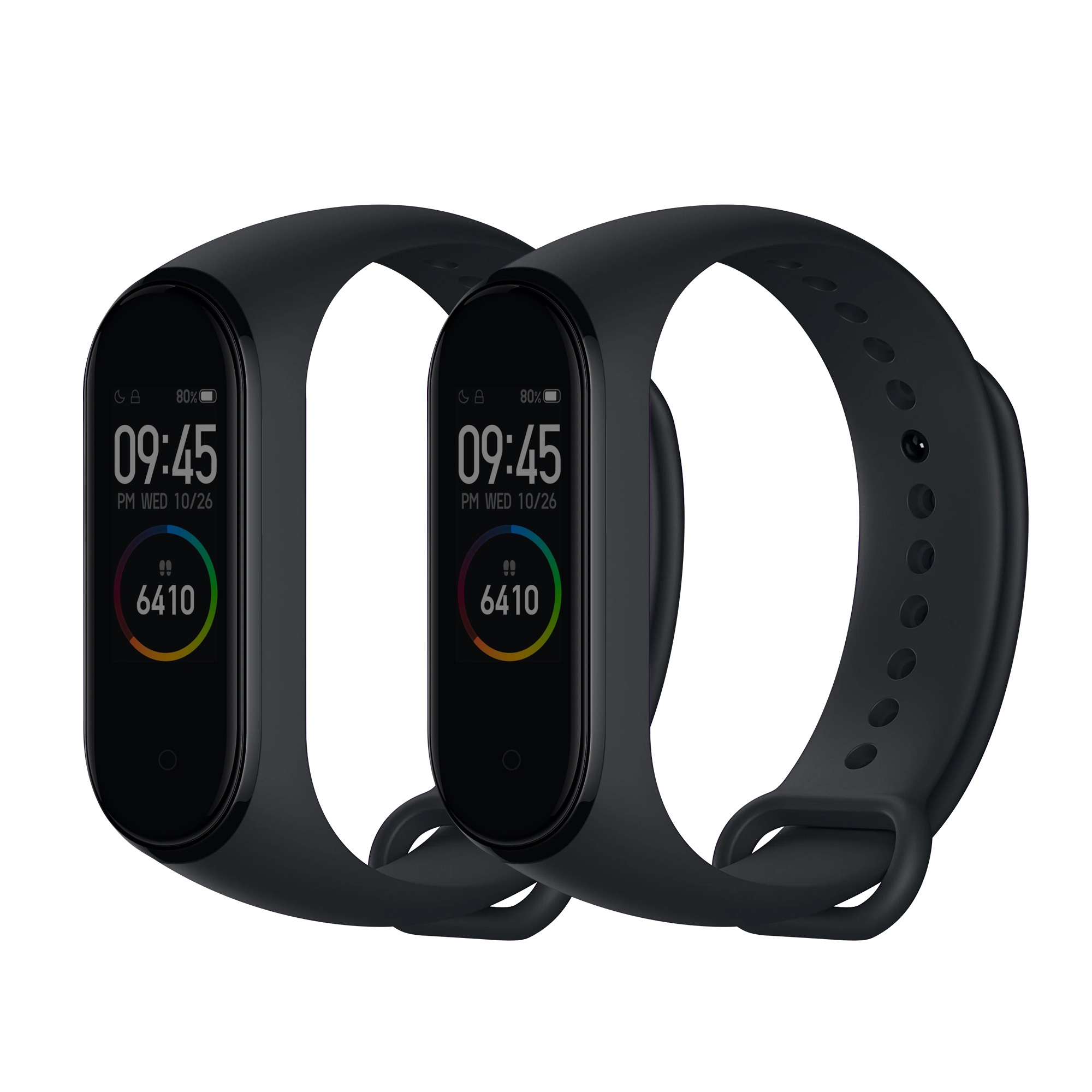 Řemínky pro Xiaomi Mi Band 4 / Mi Band 3 kwmobile silikonové - černá / černá