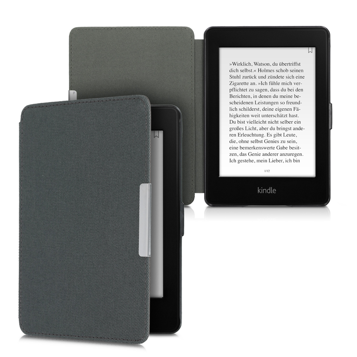 Pouzdro na čtečku kwmobile Kindle Paperwhite - antracitová