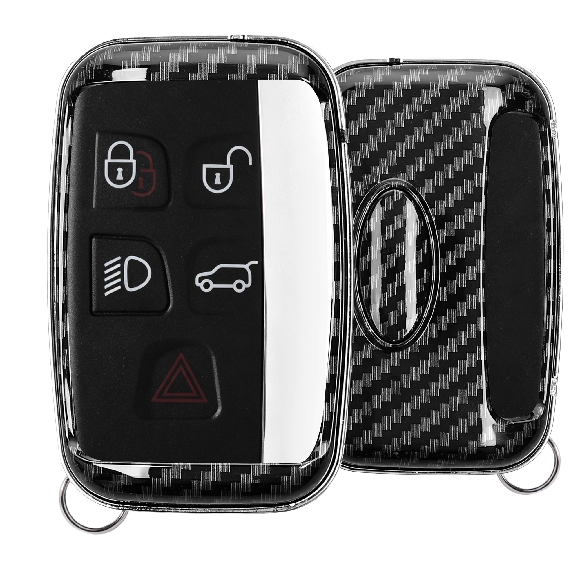 kwmobile pouzdro na klíč Land Rover/Jaguar, Carbon černá