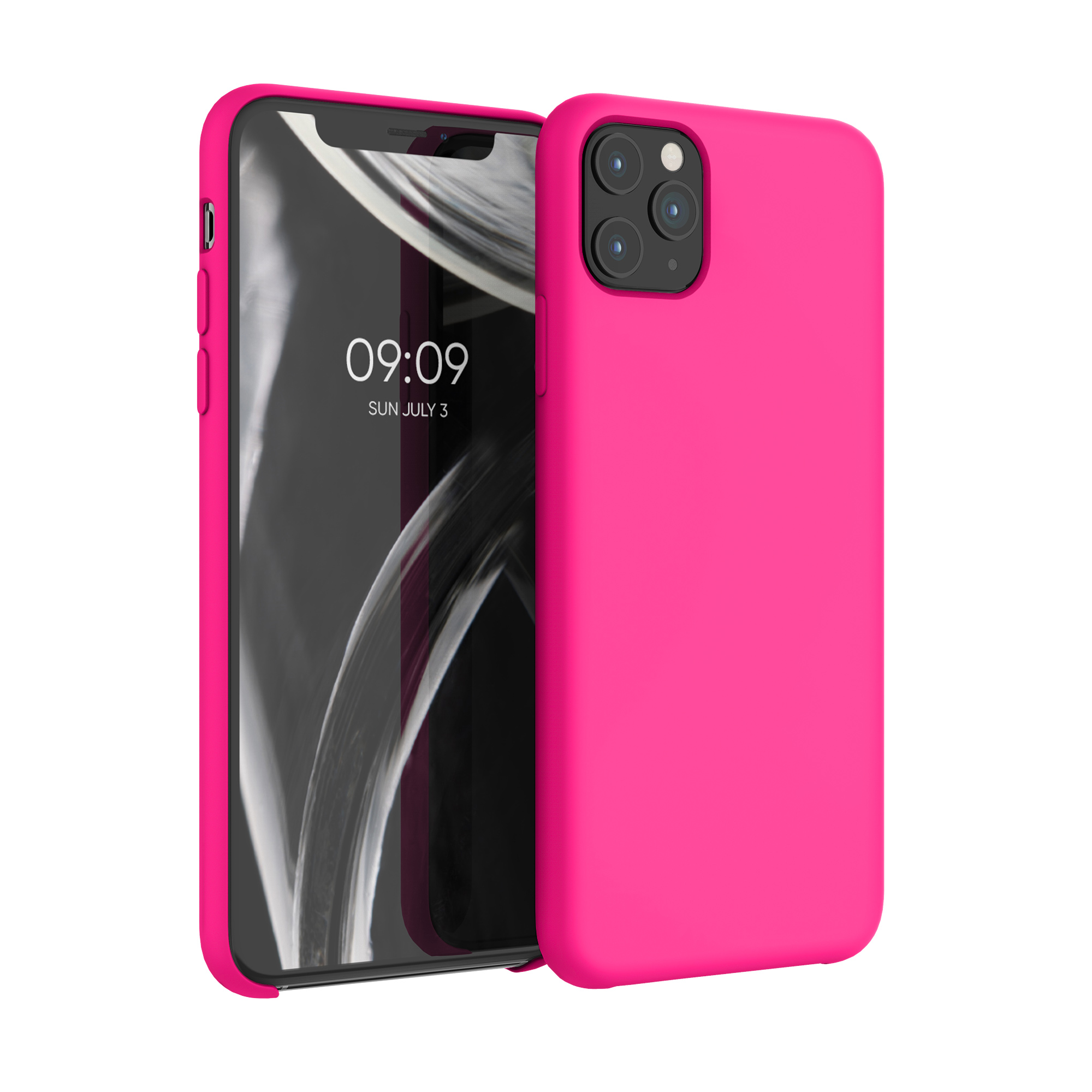 Kryt na mobil iPhone 11 Pro Max kwmobile silikonový neonově růžová