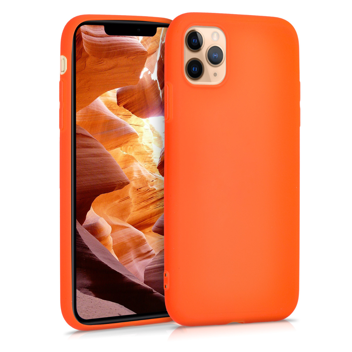 Kryt na mobil kwmobile iPhone 11 Pro - neonově oranžová