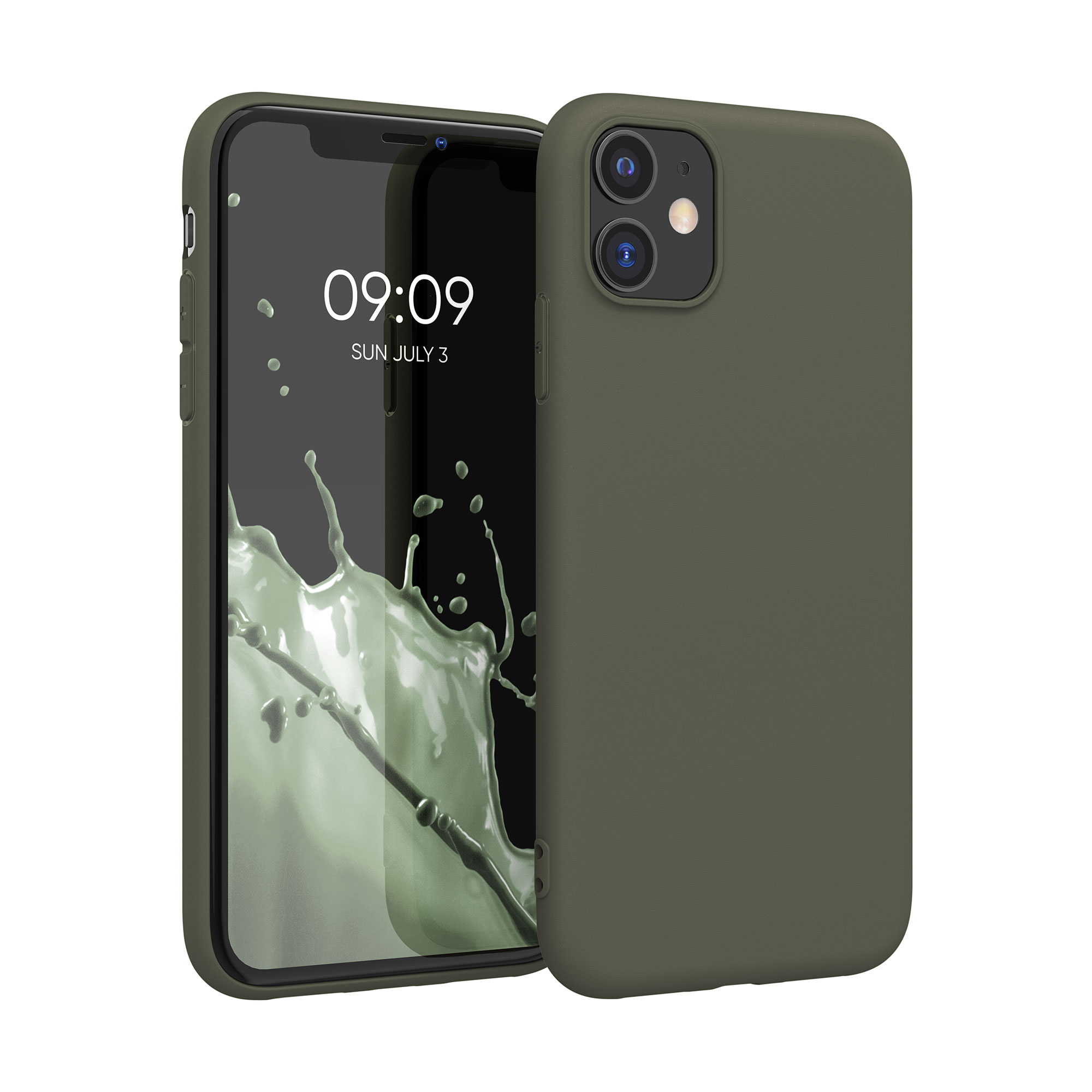 Kryt na mobil kwmobile iPhone 11 - matná olivově zelená