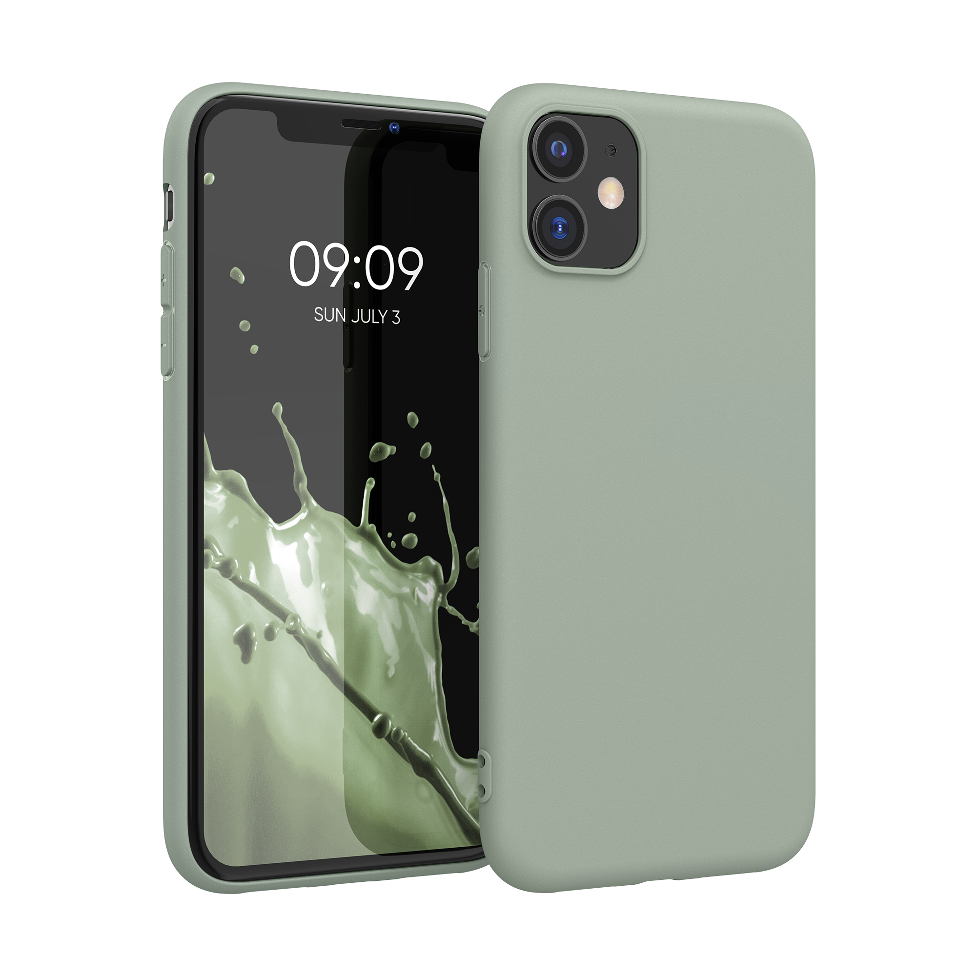 Kryt na mobil kwmobile iPhone 11 - šedozelená