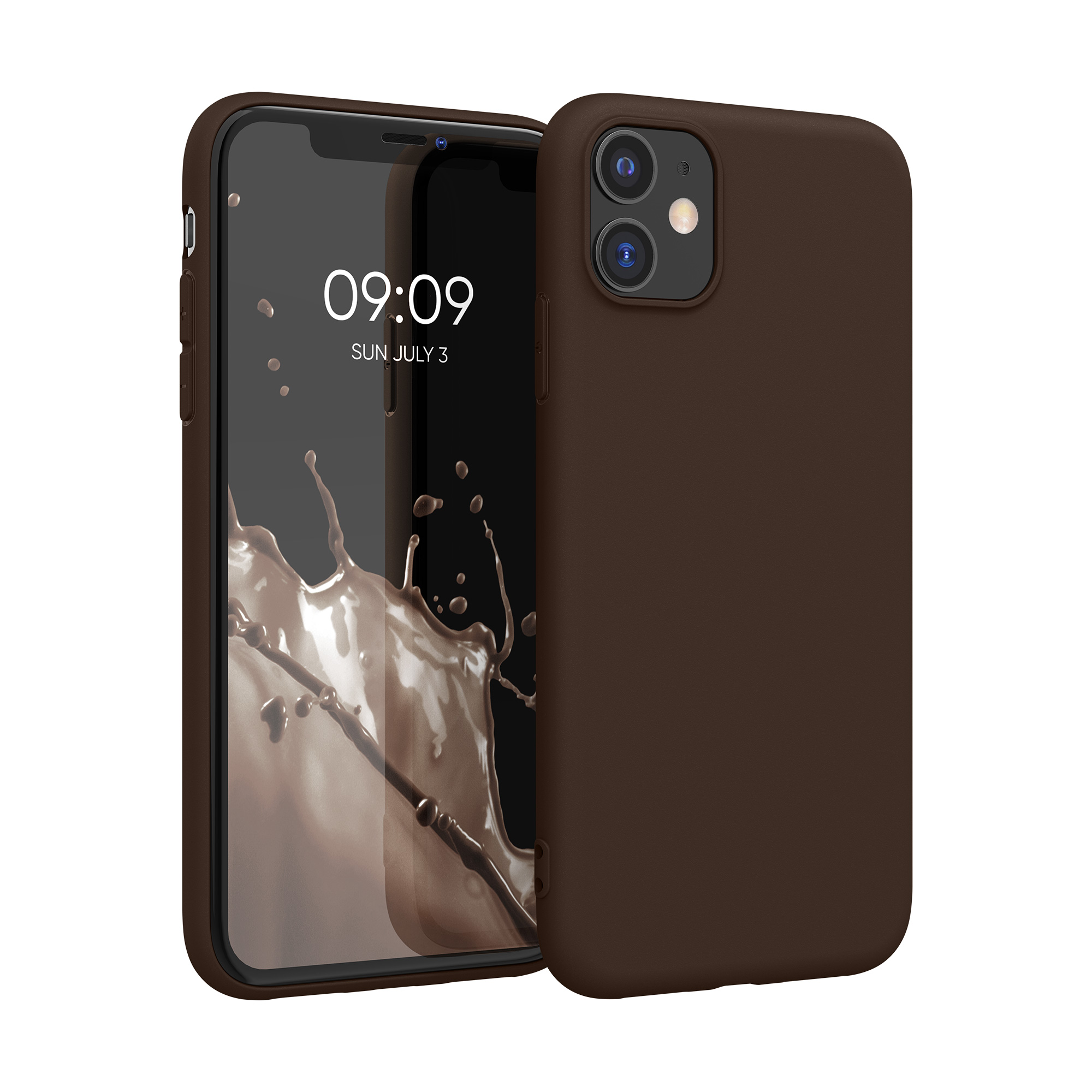 Pouzdro pro Apple iPhone 11 kwmobile TPU - čokoládová