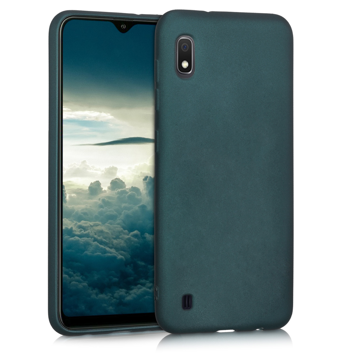Kryt na mobil Samsung Galaxy A10 kwmobile Metallic metalicky petrolejový