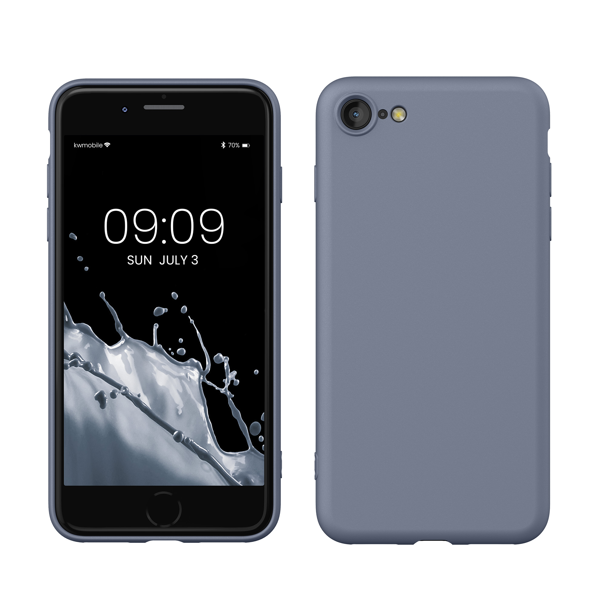 Silikonový TPU kryt kwmobile pro iPhone SE 2022/2020/8/7 - modrošedá