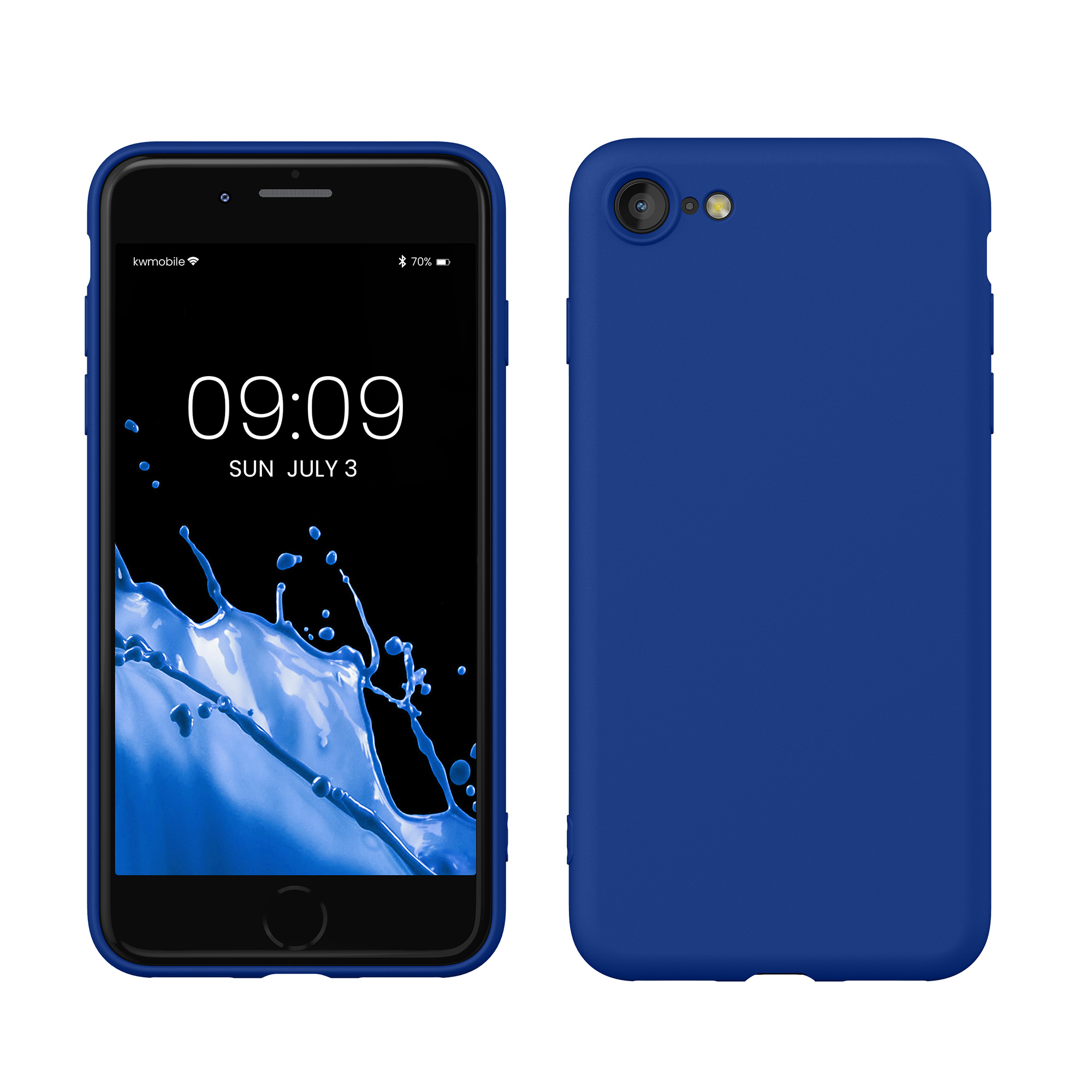 Silikonový TPU kryt kwmobile pro iPhone SE 2022/2020/8/7 - baltská modrá