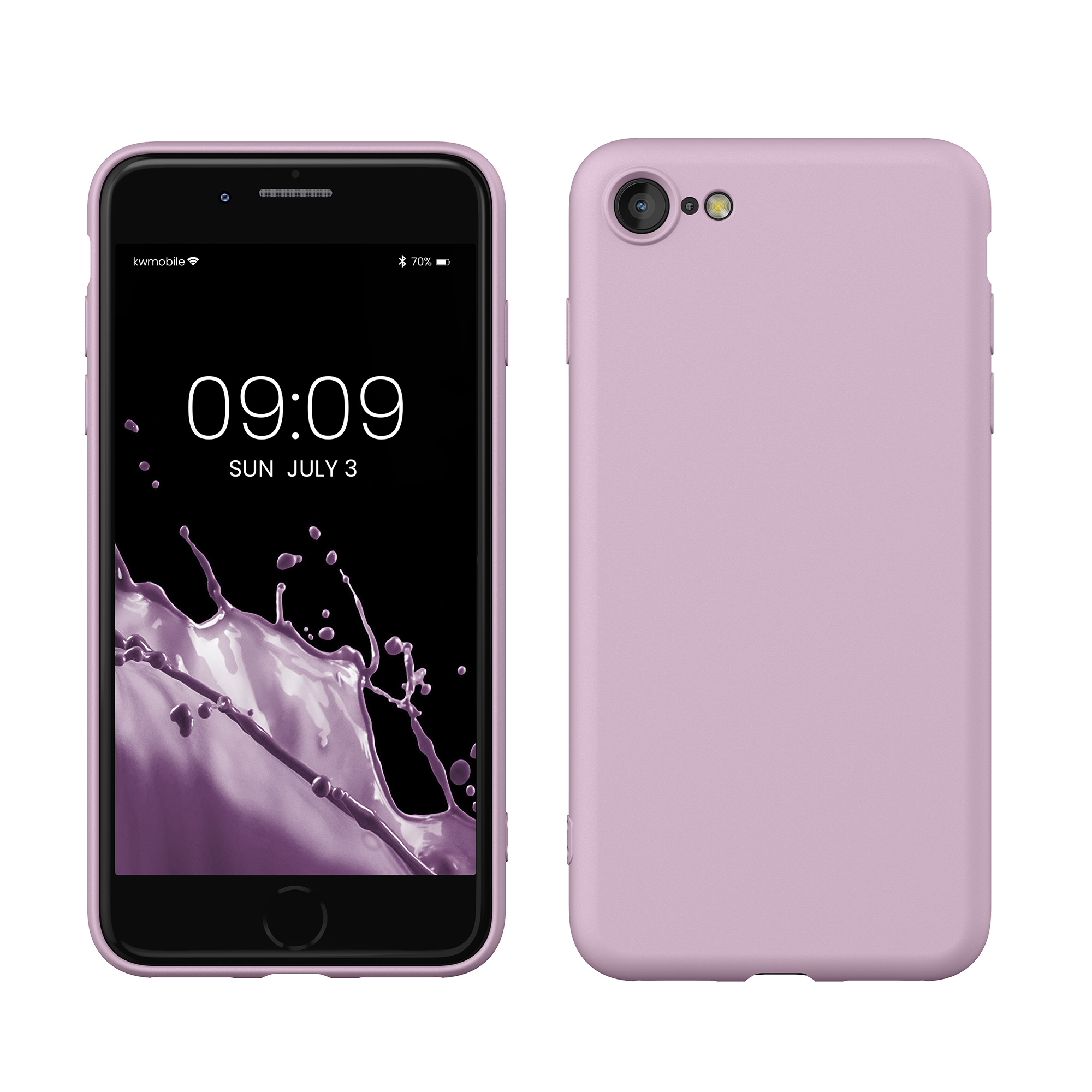Silikonový TPU kryt kwmobile pro iPhone SE 2022/2020/8/7 - mauve