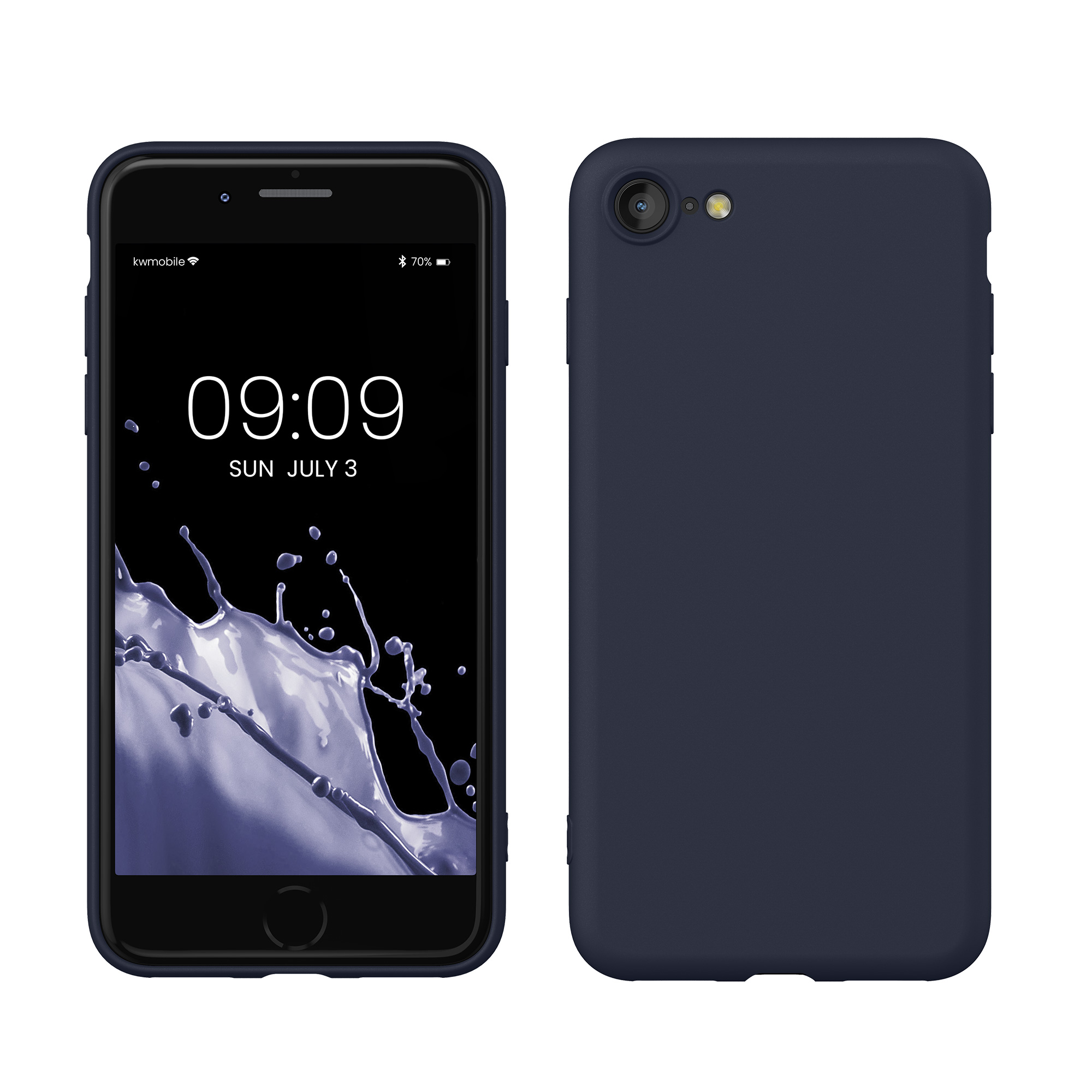 Silikonový TPU kryt kwmobile pro iPhone SE 2022/2020/8/7 - borůvková