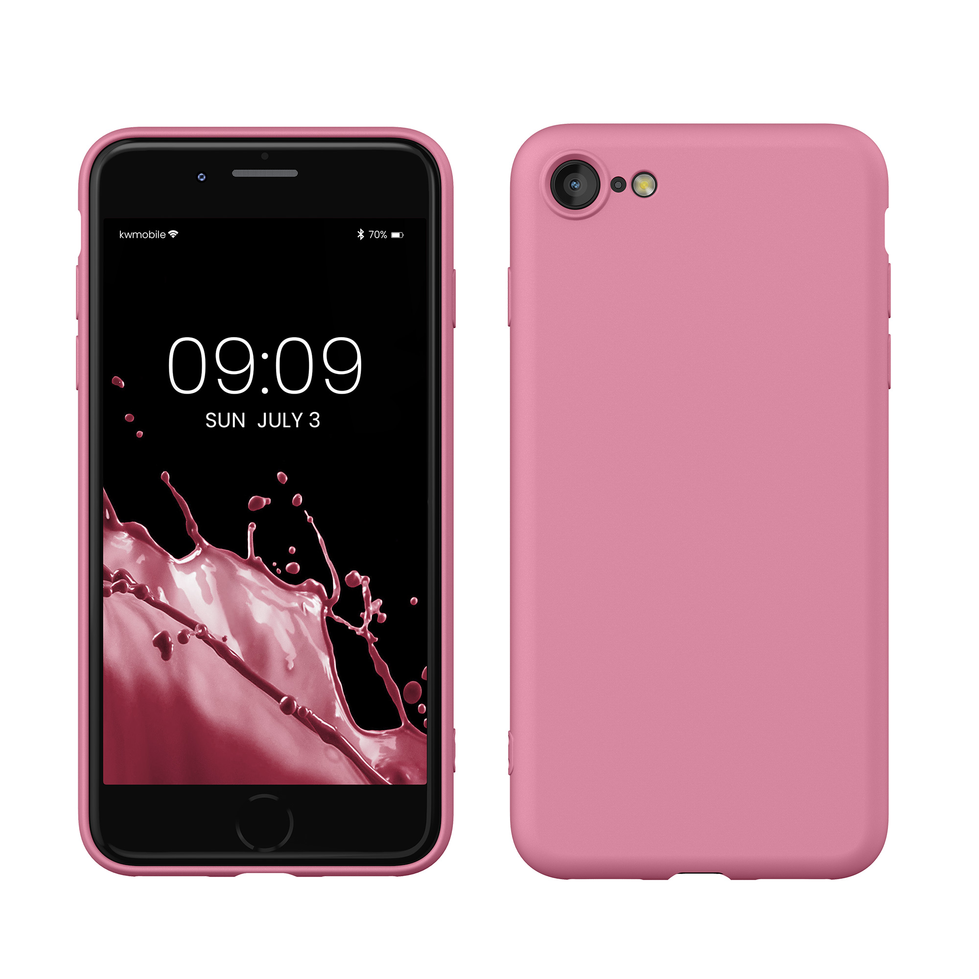 Silikonový TPU kryt kwmobile pro iPhone SE 2022/2020/8/7 - sladce růžová