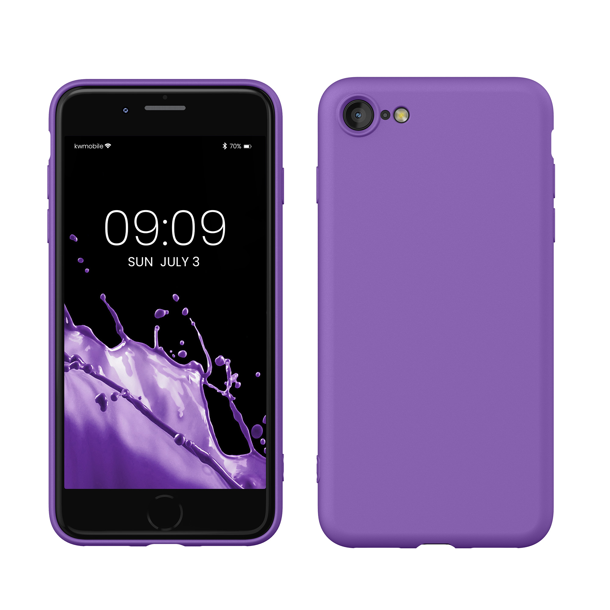 Silikonový TPU kryt kwmobile pro iPhone SE 2022/2020/8/7 - orchidejově fialová