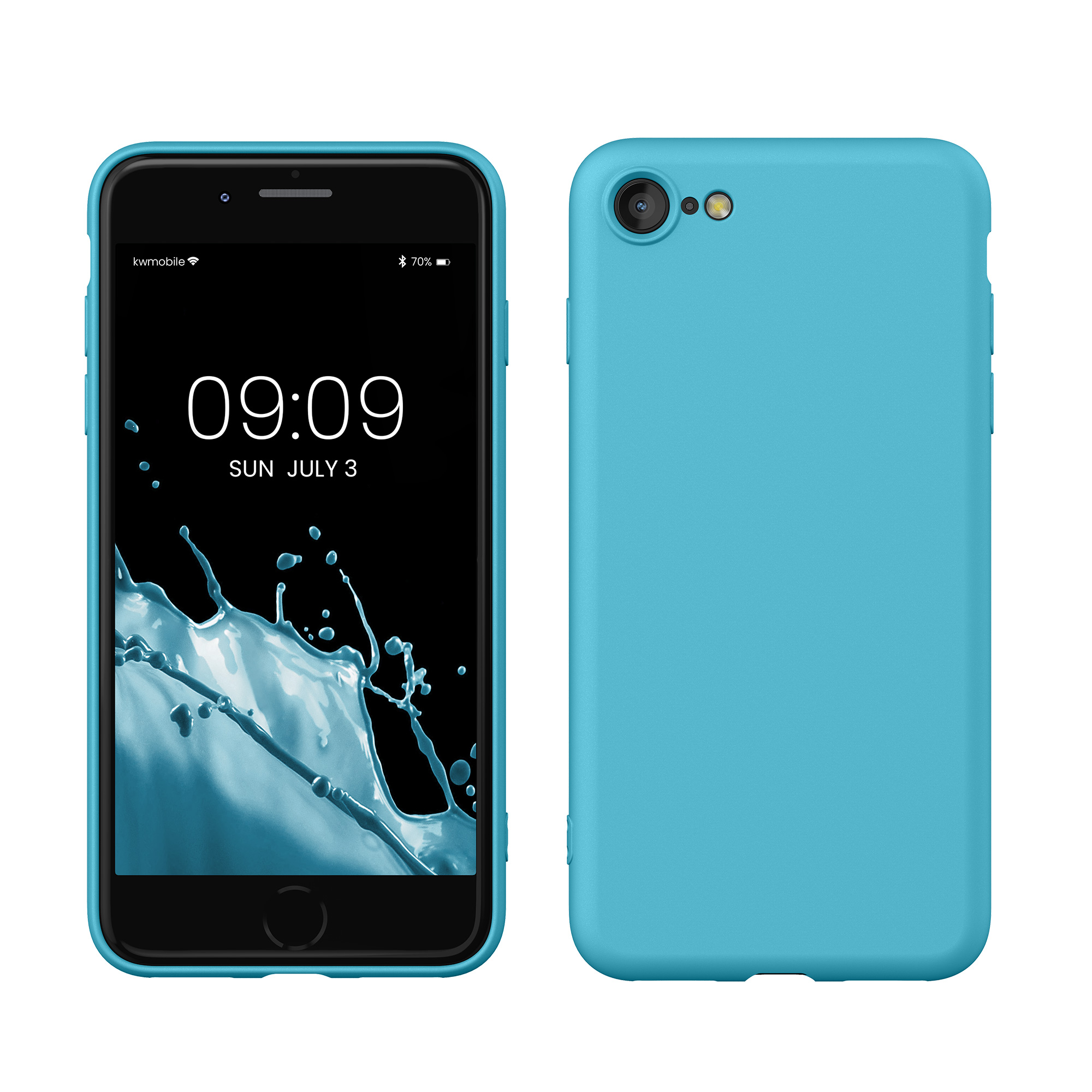 Silikonový TPU kryt kwmobile pro iPhone SE 2022/2020/8/7 - oceánově modrá