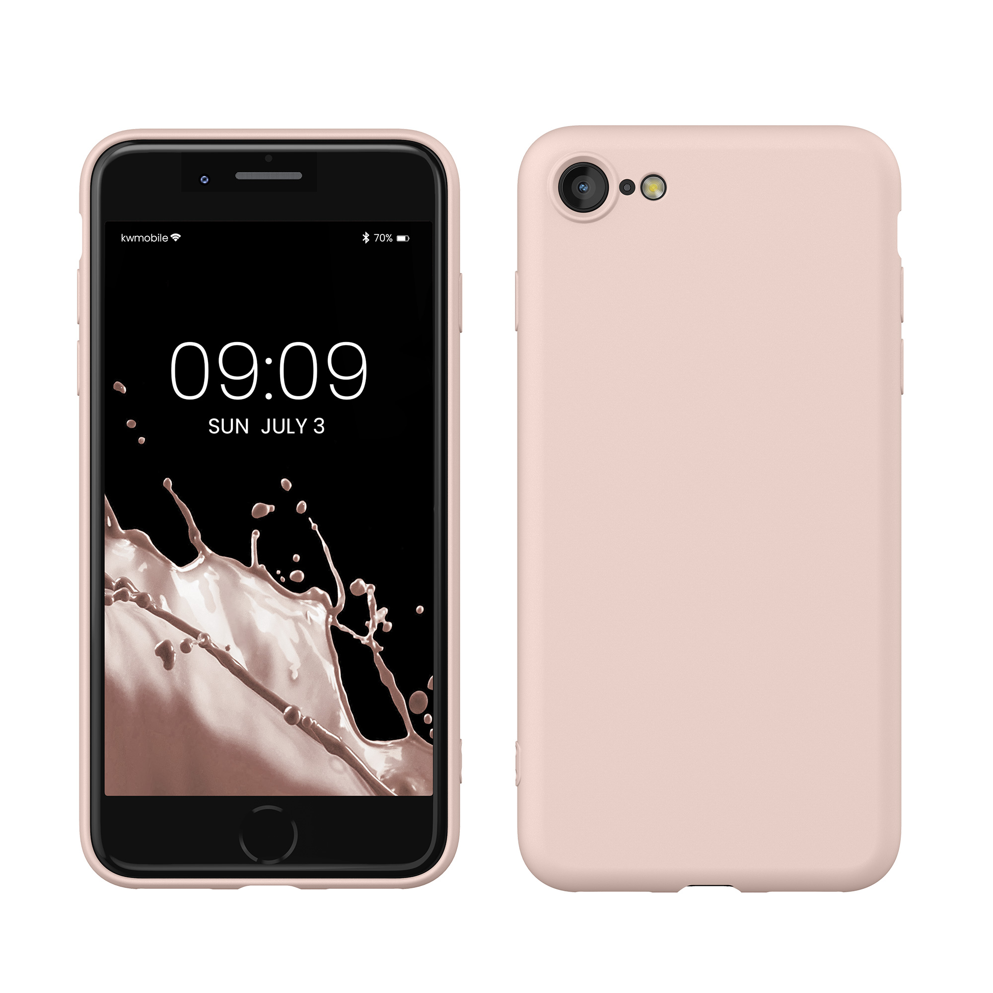 Silikonový TPU kryt kwmobile pro iPhone SE 2022/2020/8/7 - kokosová