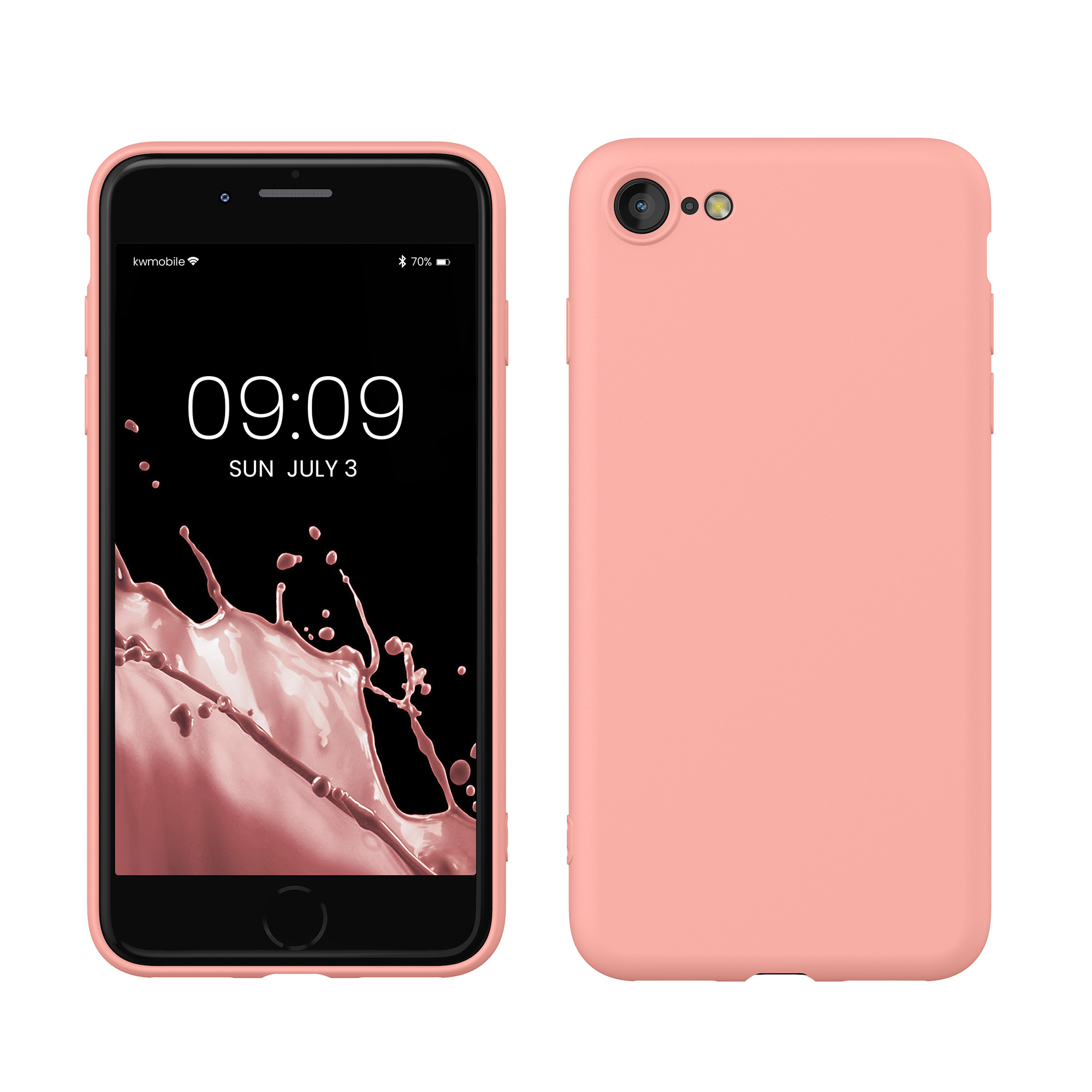 Silikonový TPU kryt kwmobile pro iPhone SE 2022/2020/8/7 - růžově zlatá matná
