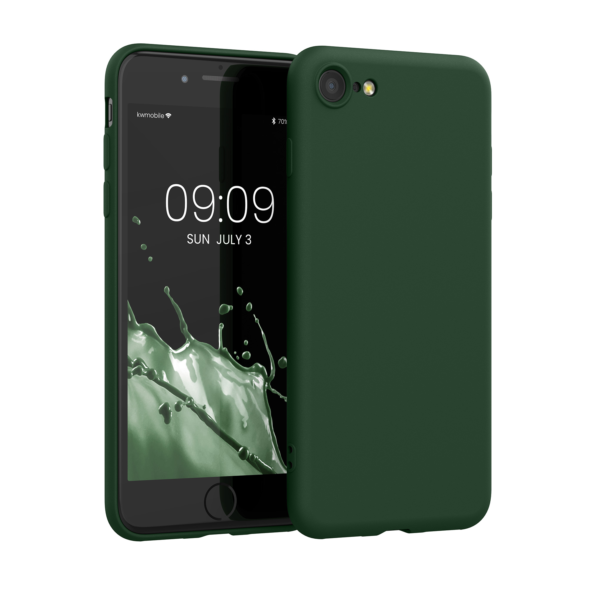 Silikonový TPU kryt kwmobile pro iPhone SE 2022/2020/8/7 - zelená