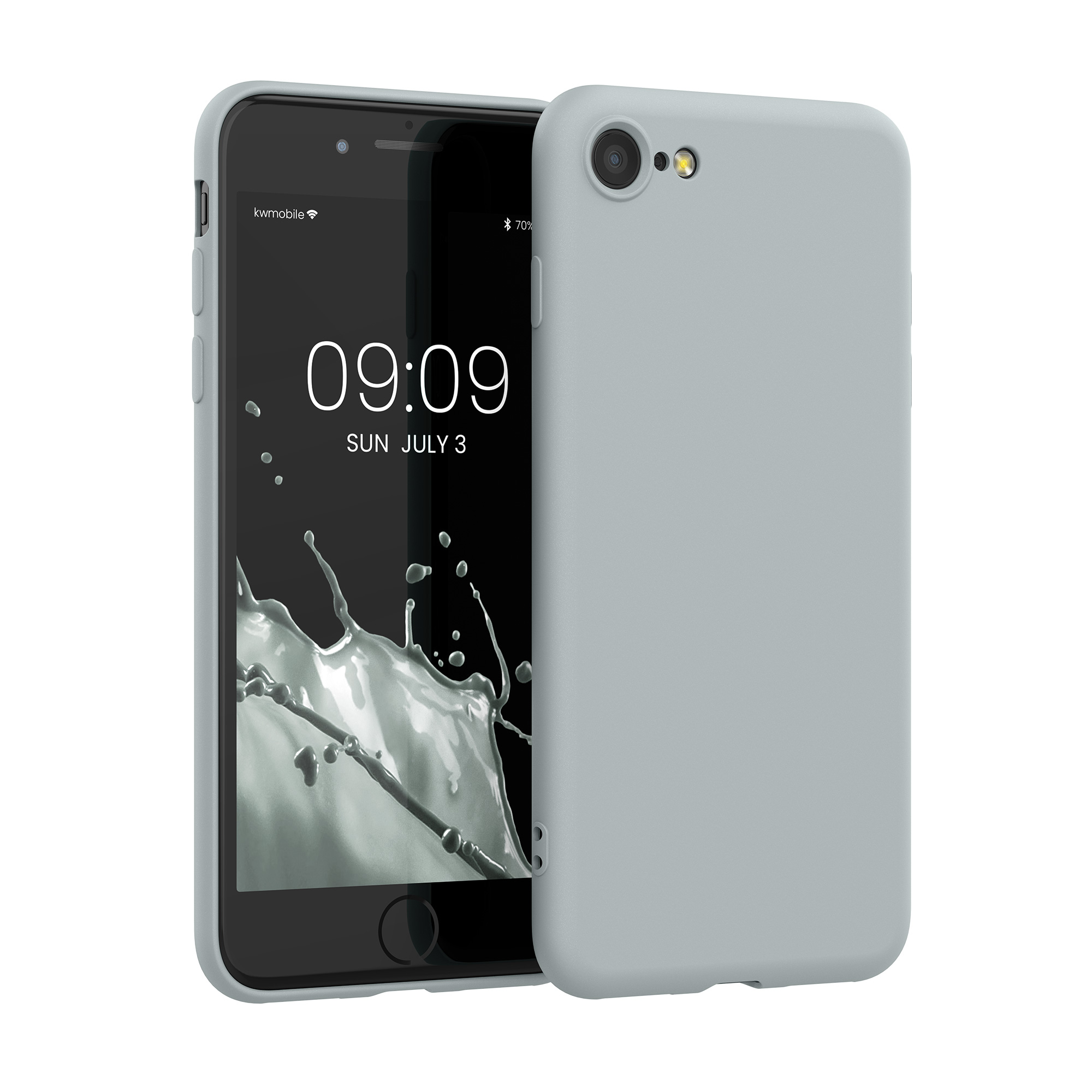 Silikonový TPU kryt kwmobile pro iPhone SE 2022/2020/8/7 - šedá