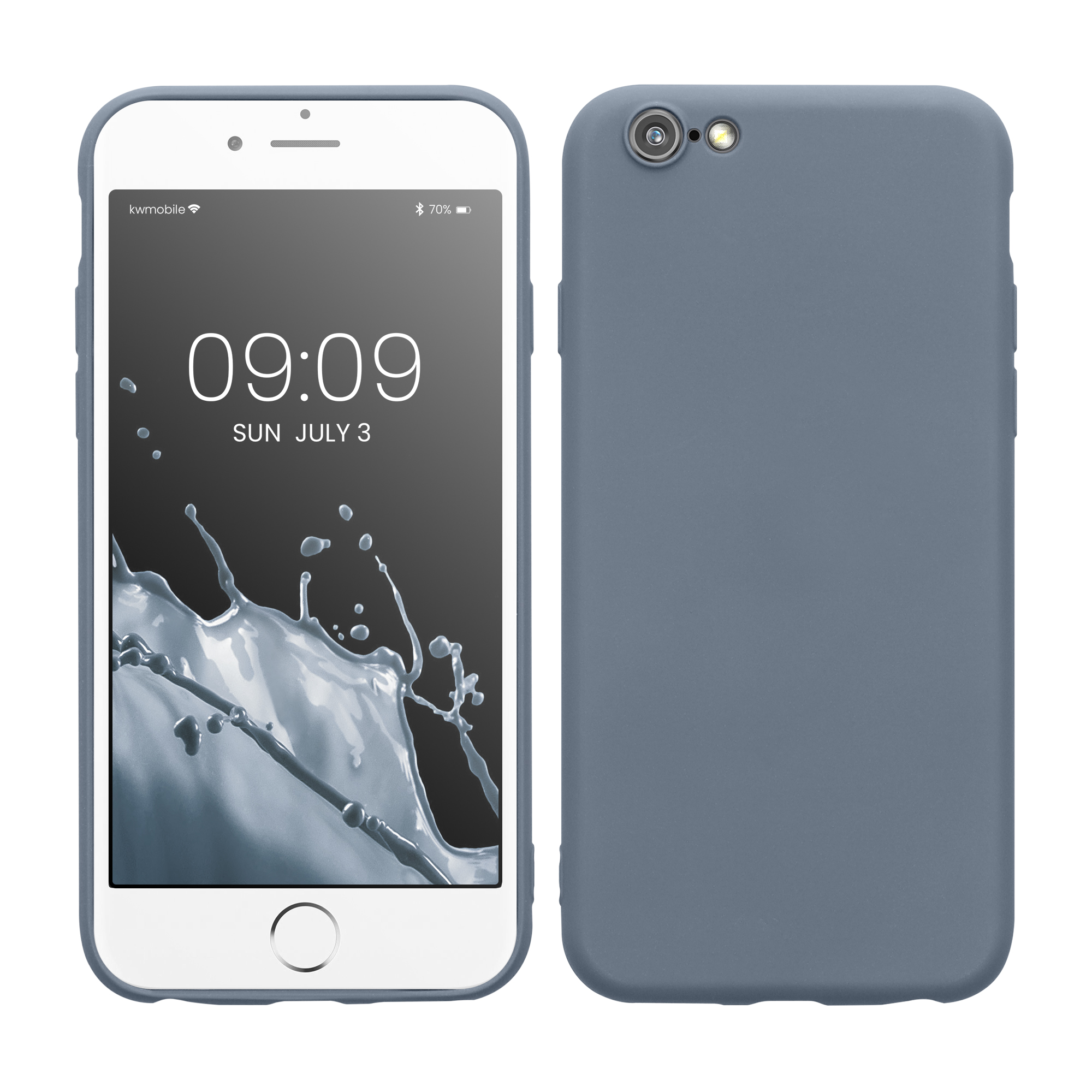 Kryt na mobil iPhone 6 / 6S kwmobile tenký TPU modro-šedá