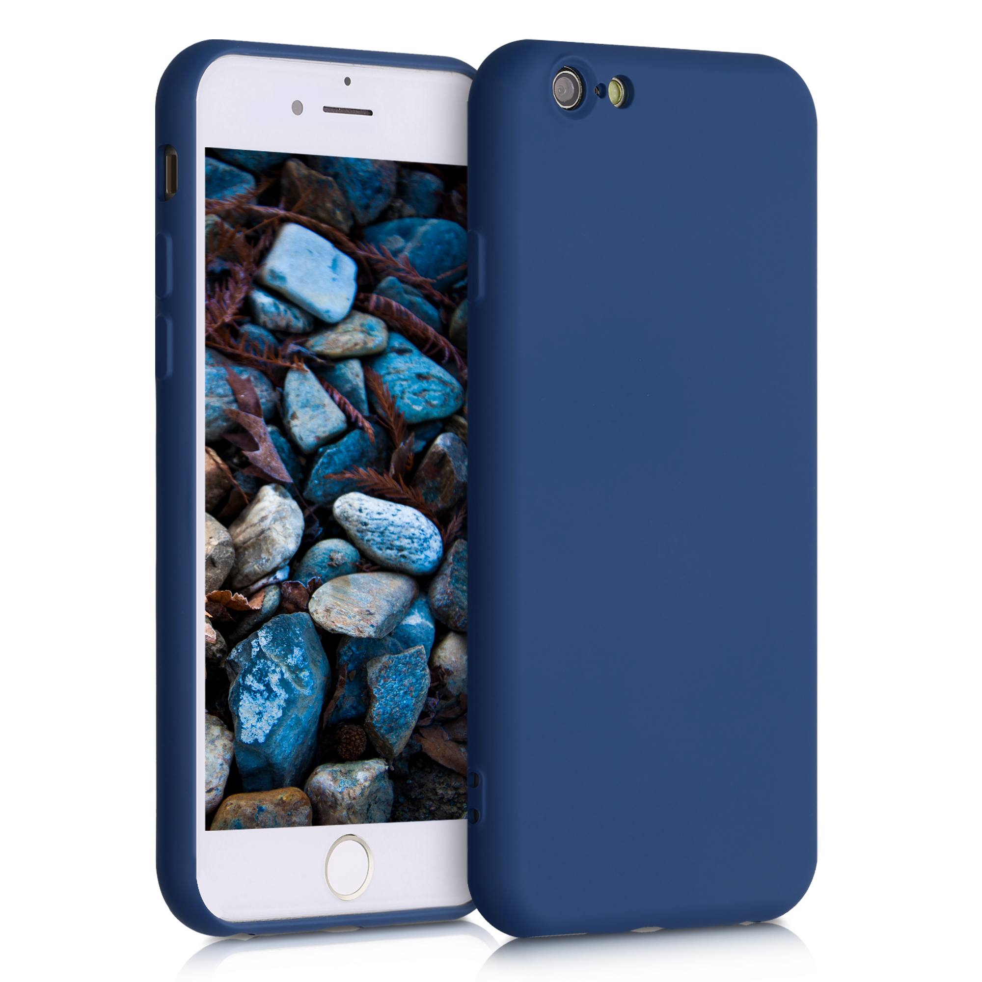 Kryt na mobil iPhone 6 / 6S kwmobile tenký TPU tmavý modrá