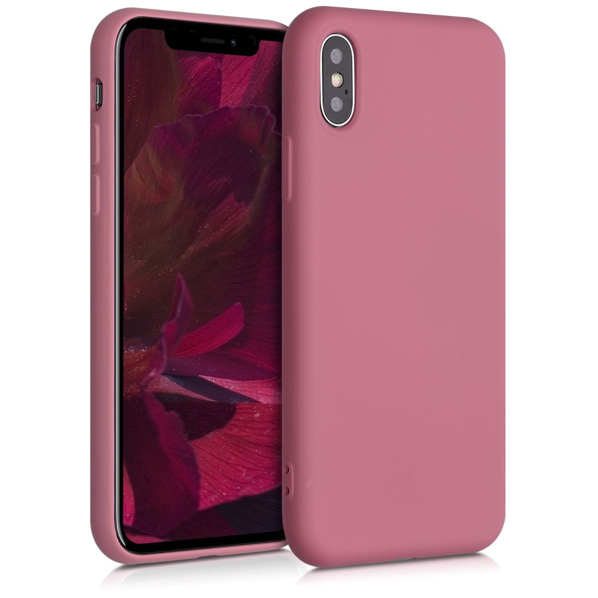 kwmobile kryt pro Apple iPhone X - Slim ochranný TPU silikonový Phone obal - tmavě růžová
