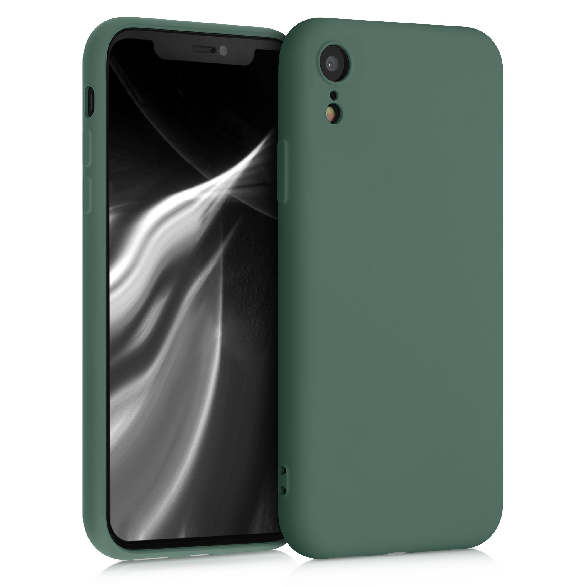 Silikonový kryt na mobil kwmobile pro Apple iPhone XR - lesní zelená
