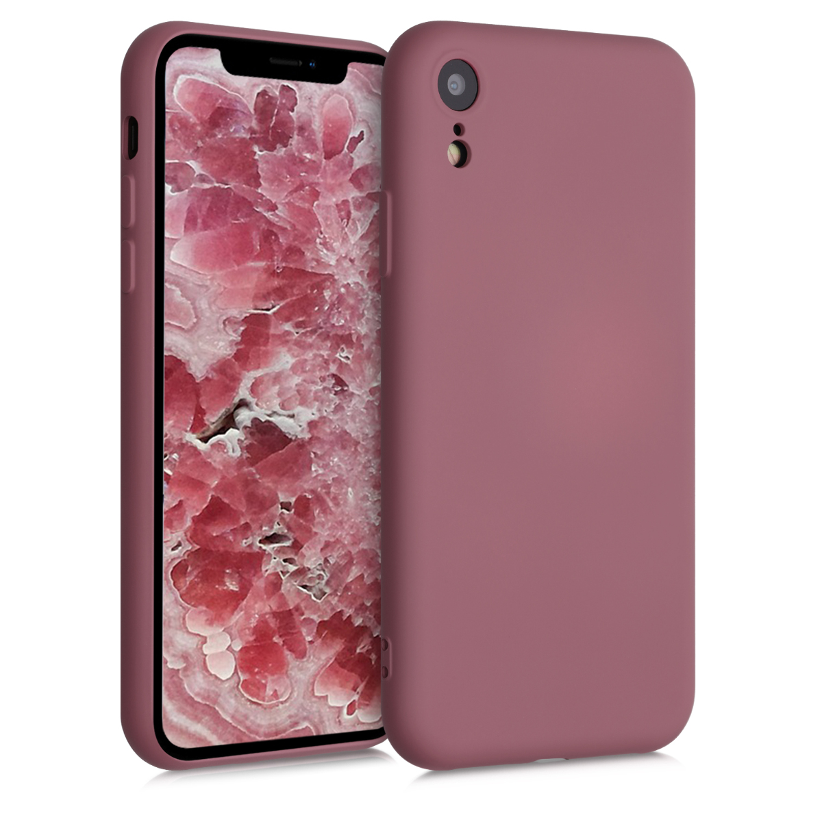 Silikonový kryt na mobil kwmobile pro Apple iPhone XR - tmavě růžová