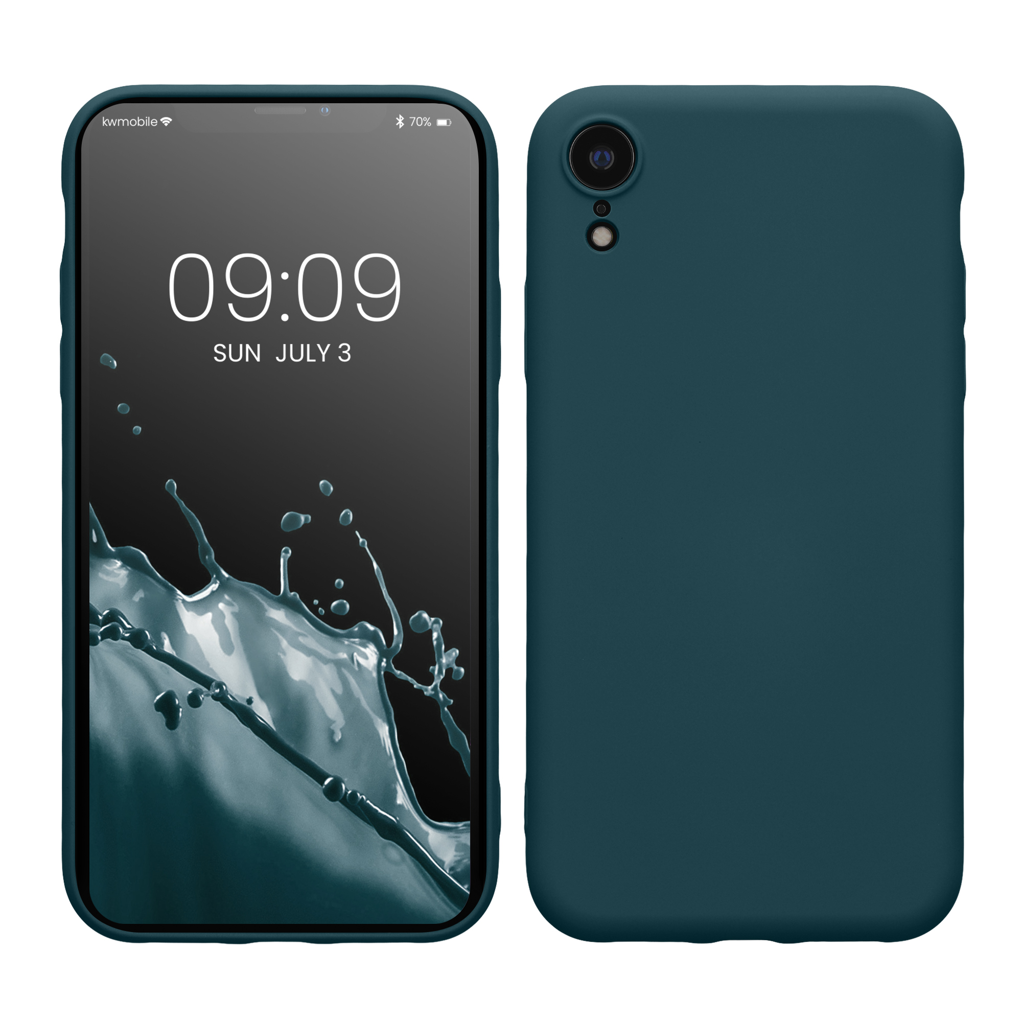 Silikonový kryt na mobil kwmobile pro Apple iPhone XR - matná petrolejová