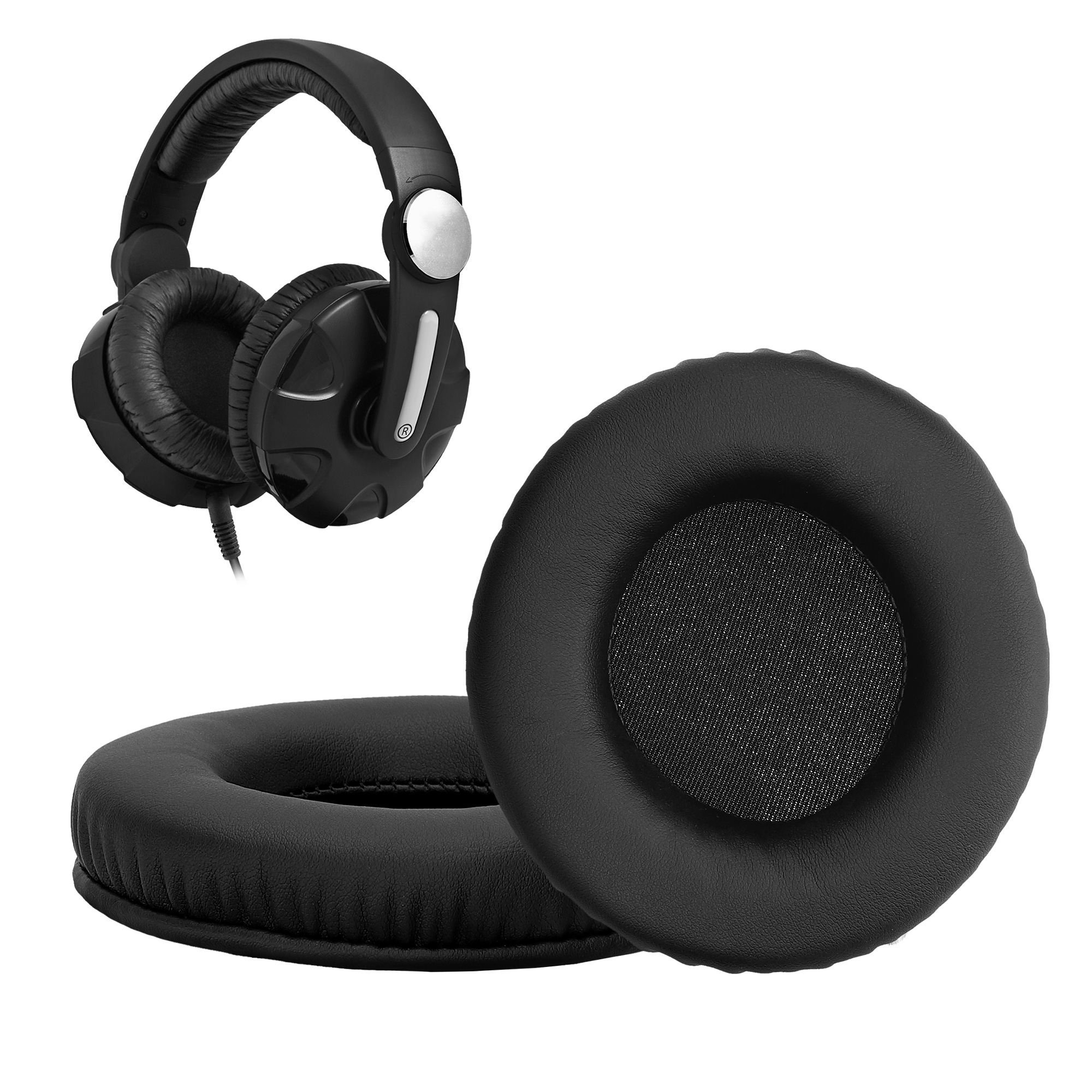 2x Náušníky na sluchátka kwmobile pro Sennheiser HD215 /HD225 /HD205 II /HD… - černá