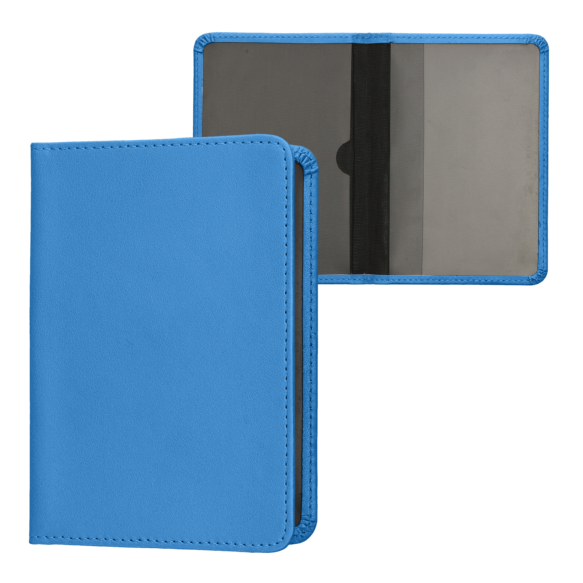 Obal na doklady od auta kwmobile 12 x 17,5 cm / 9,2 x 13 cm PU kůže - modrá