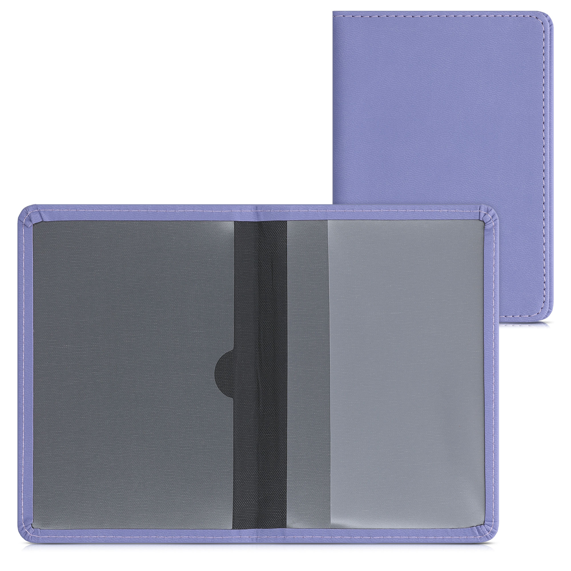 Obal na doklady od auta kwmobile 12 x 17,5 cm / 9,2 x 13 cm PU kůže - levandulová