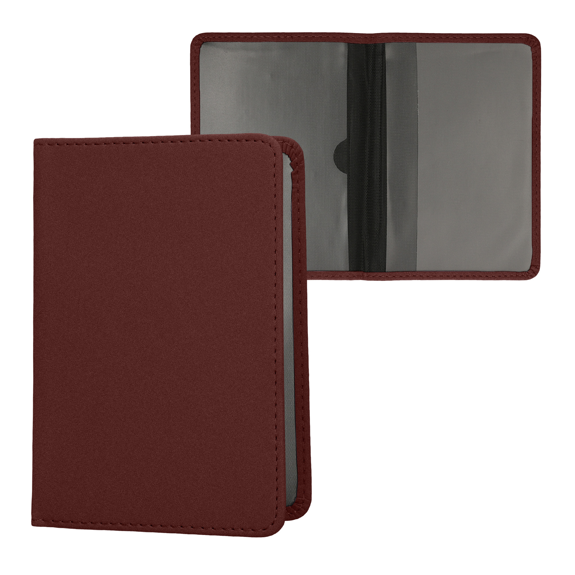 Obal na doklady od auta kwmobile 12 x 17,5 cm / 9,2 x 13 cm PU kůže - bobulová